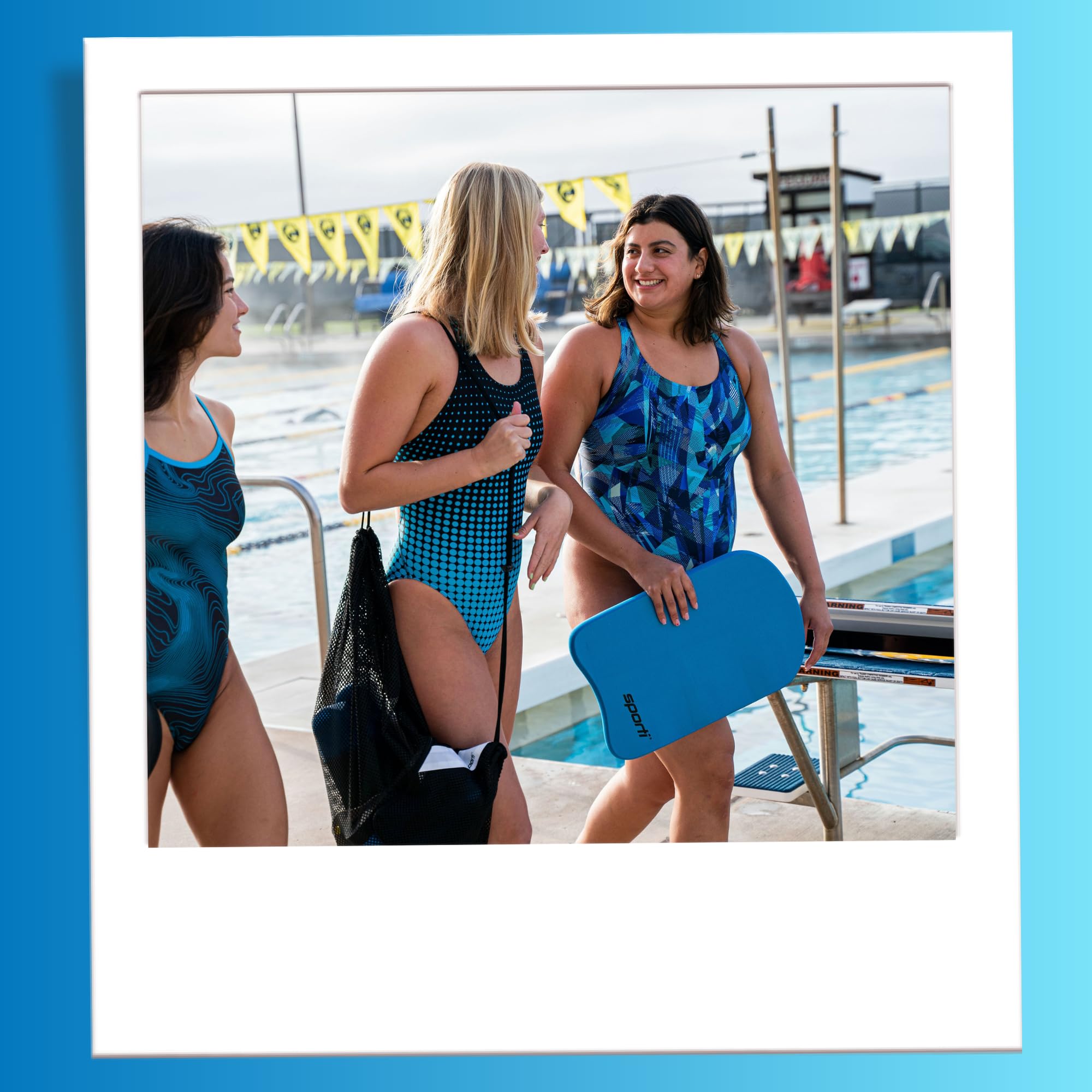 Sporti Mesh Drawstring Swimming Backpack - Waterproof Swim Bag for Swimmers, Beach & Pool Gear Storage - Perfect for Swim Meets, Gym & Travel Accessories