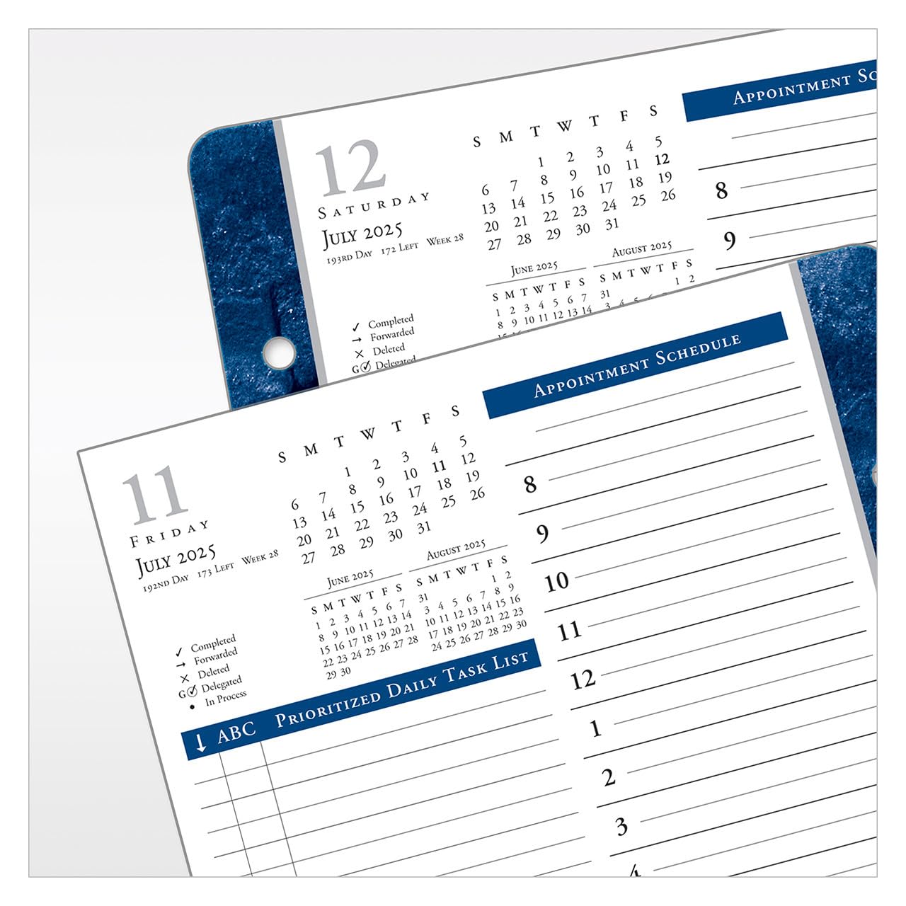 FranklinCovey Monticello One Page Per Day Ring-Bound Planner - Classic Style, July 2025 to June 2026 | Daily Organizer for Work, School & Personal Productivity | Perfect for Professionals, Students & Goal Tracking