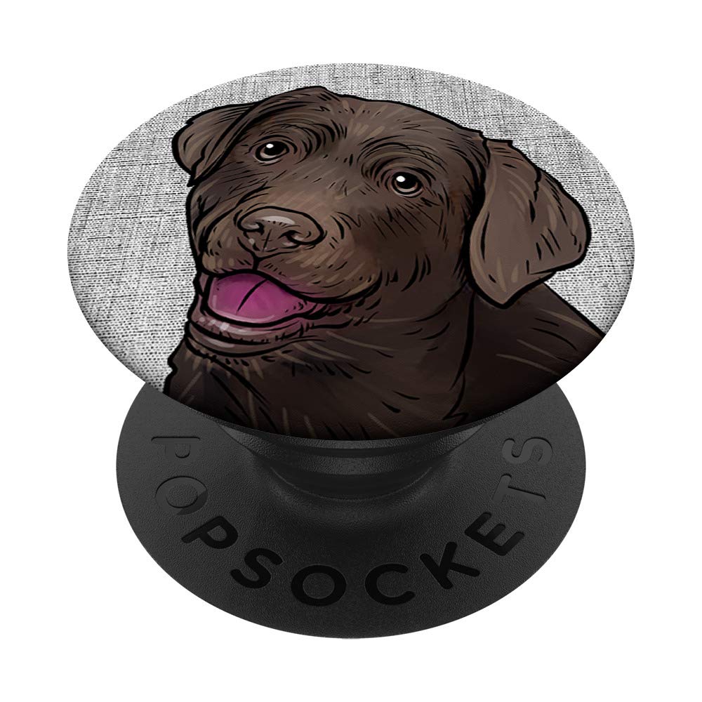 Chocolate Labrador Retriever Owner Gift - Custom Swappable PopSockets PopGrip for Dog Lovers | Perfect for Phone, Tablet & Laptop Use