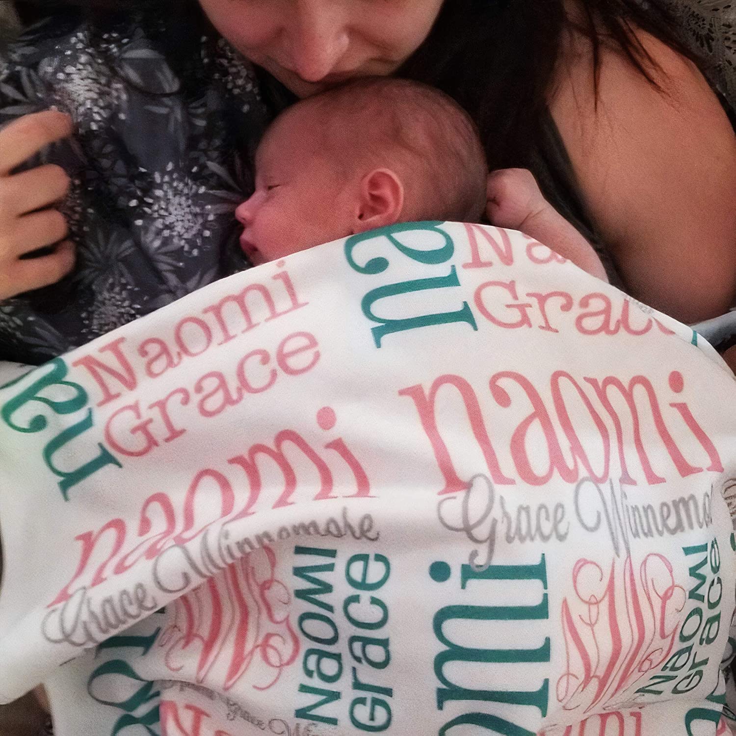 Personalized Baby Blanket with Name - Custom Name Blankets for Newborns, Infants, Toddlers & Kids | Soft Receiving Blanket for Boys & Girls | Perfect for Nursery, Christening & Baby Showers
