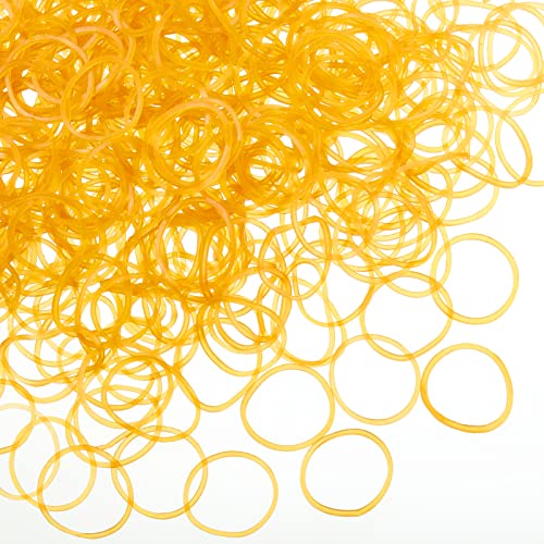 1000 Mini Soft Elastic Rubber Bands for Kids Hair Braids - Non-Slip Hair Ties for Toddler & Baby Girls (Yellow) - Perfect for Braiding, Ponytails & DIY Hair Accessories