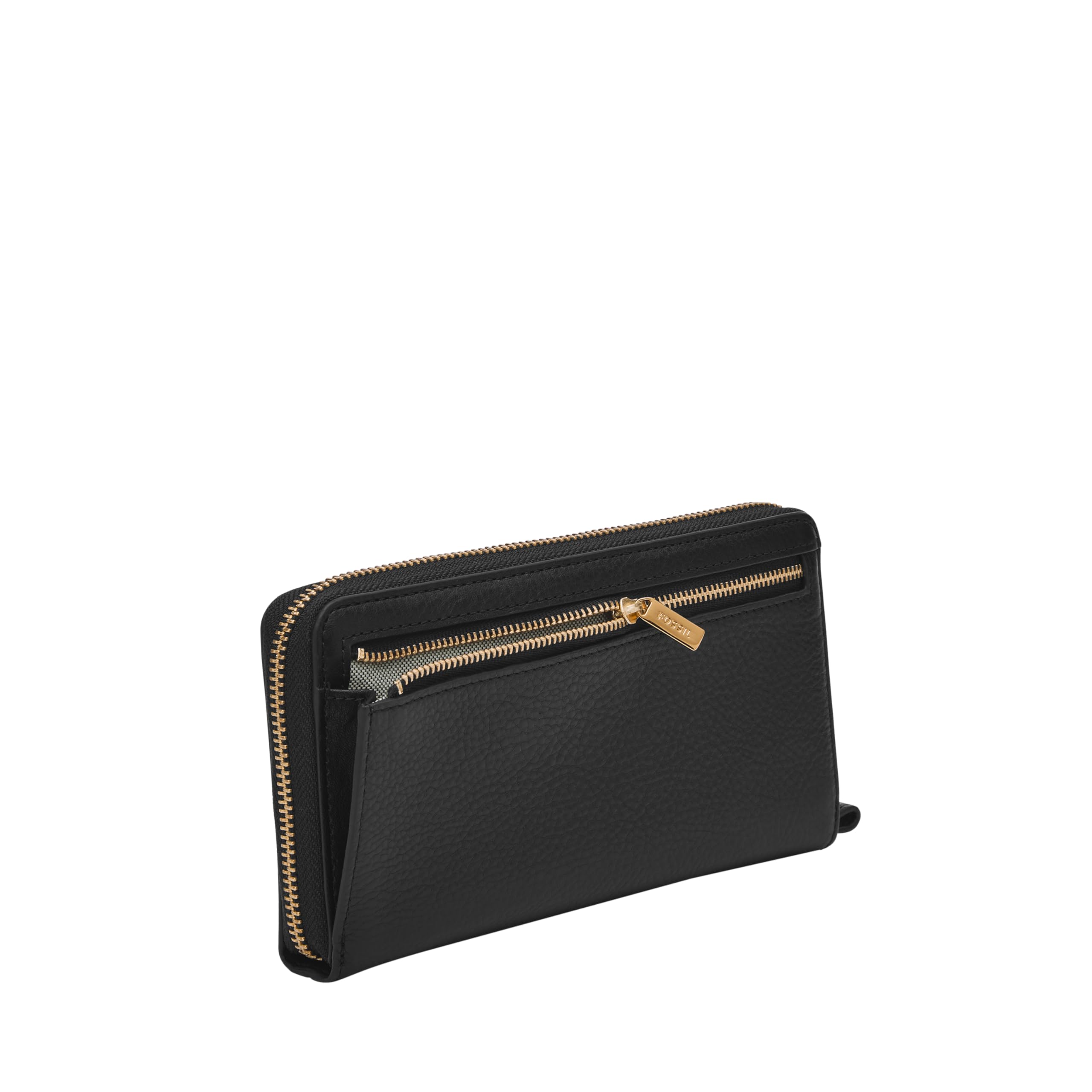 Fossil Women's Liza Genuine Leather Zip-Around Clutch Wallet with Retractable Wrist Strap - Stylish Crossbody Purse for Everyday Use, Date Nights & Travel Accessories
