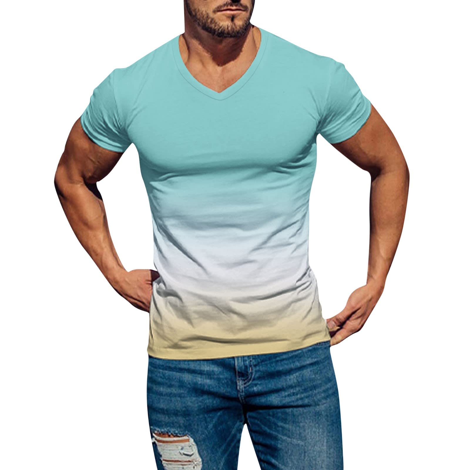 Men's Relaxed Fit Short Sleeve T-Shirt - Breathable Cotton Tee for Casual Wear | Gym, Workout & Everyday Comfort