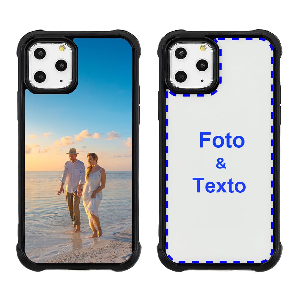 Custom iPhone 11 Pro Max Case with Photo/Text Personalization - Soft TPU Bumper & Clear PC Back Cover | Perfect for Gifts, Travel Protection & Everyday Use (PHT-BK-P1)