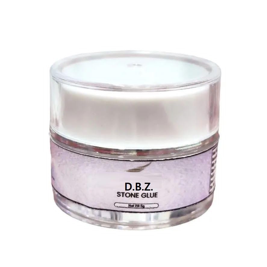 D.B.Z. ® Rhinestone Nail Glue - No Wipe Strong Adhesive Gel for Nail Gems, Charms & Jewelry with Dual-Use Brush | Perfect for Nail Art, Salon & DIY Manicures at Home