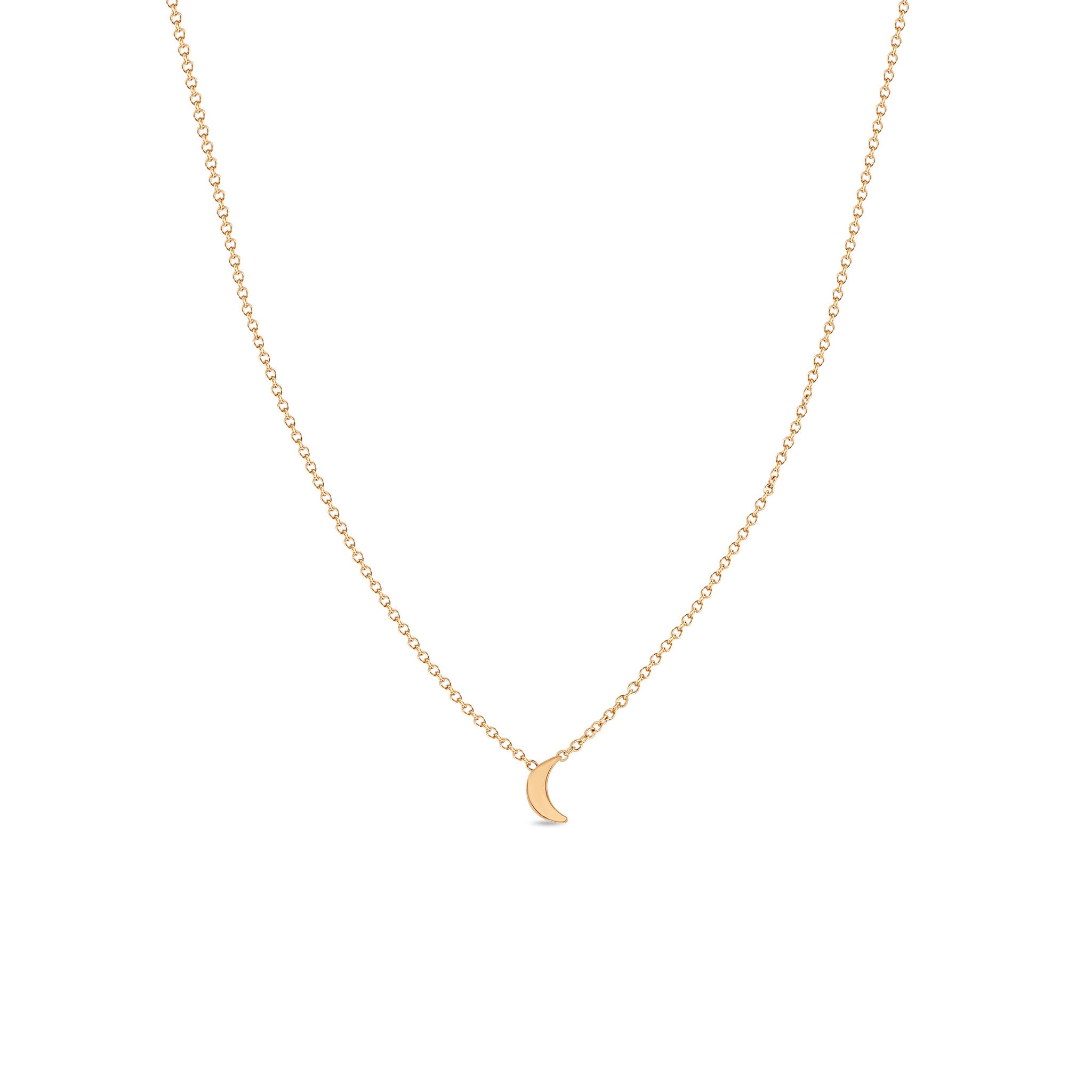 14K Gold Tiny Crescent Moon Necklace - Dainty Minimalist Jewelry for Women, Perfect for Everyday Wear & Gift Giving