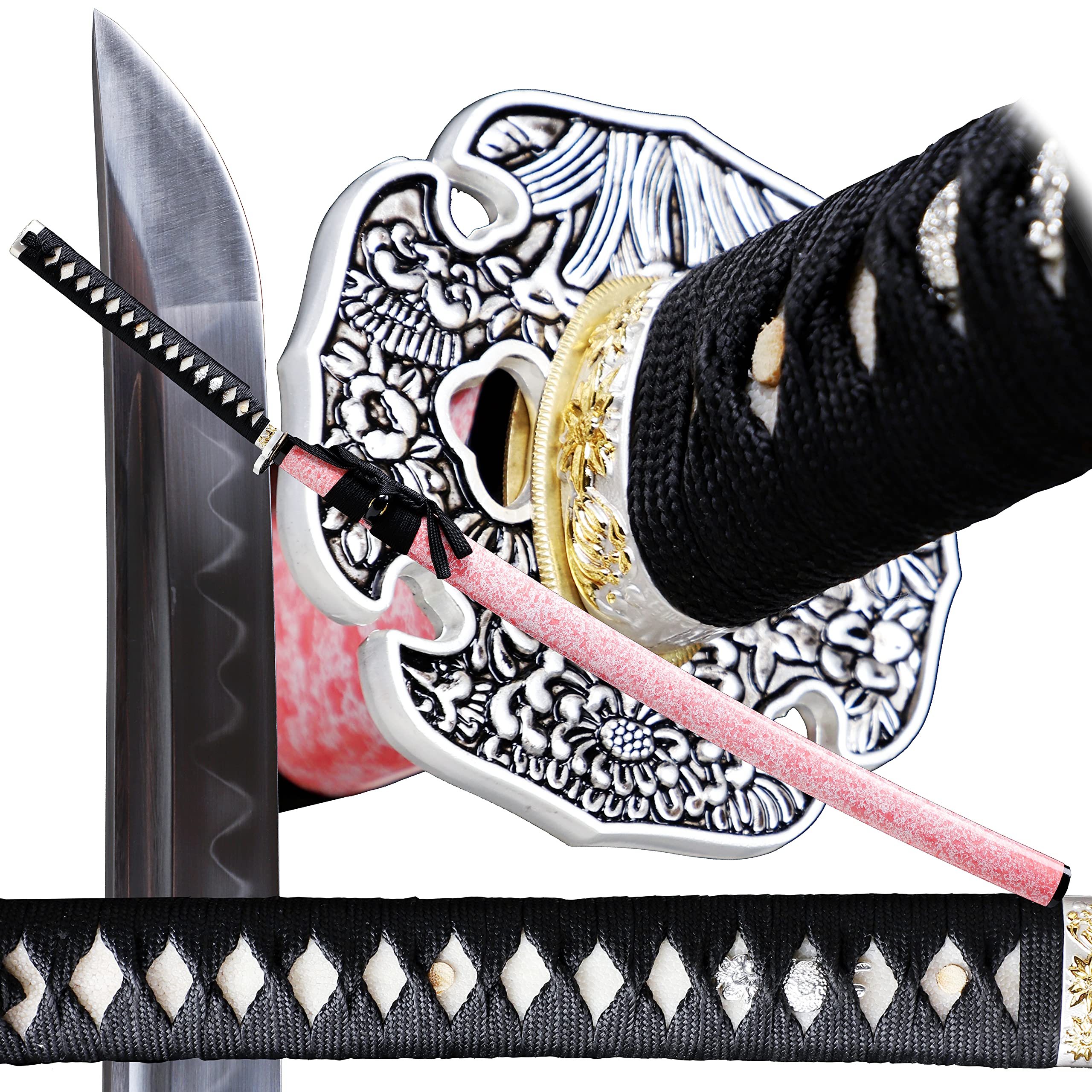 Handmade Katana Sword - Clay Tempered T10 Steel Blade, Full Tang Japanese Samurai Sword for Home Defense, Martial Arts Training, Gift for Collectors & Anime Enthusiasts | Perfect for Cosplay, Display & Home Protection