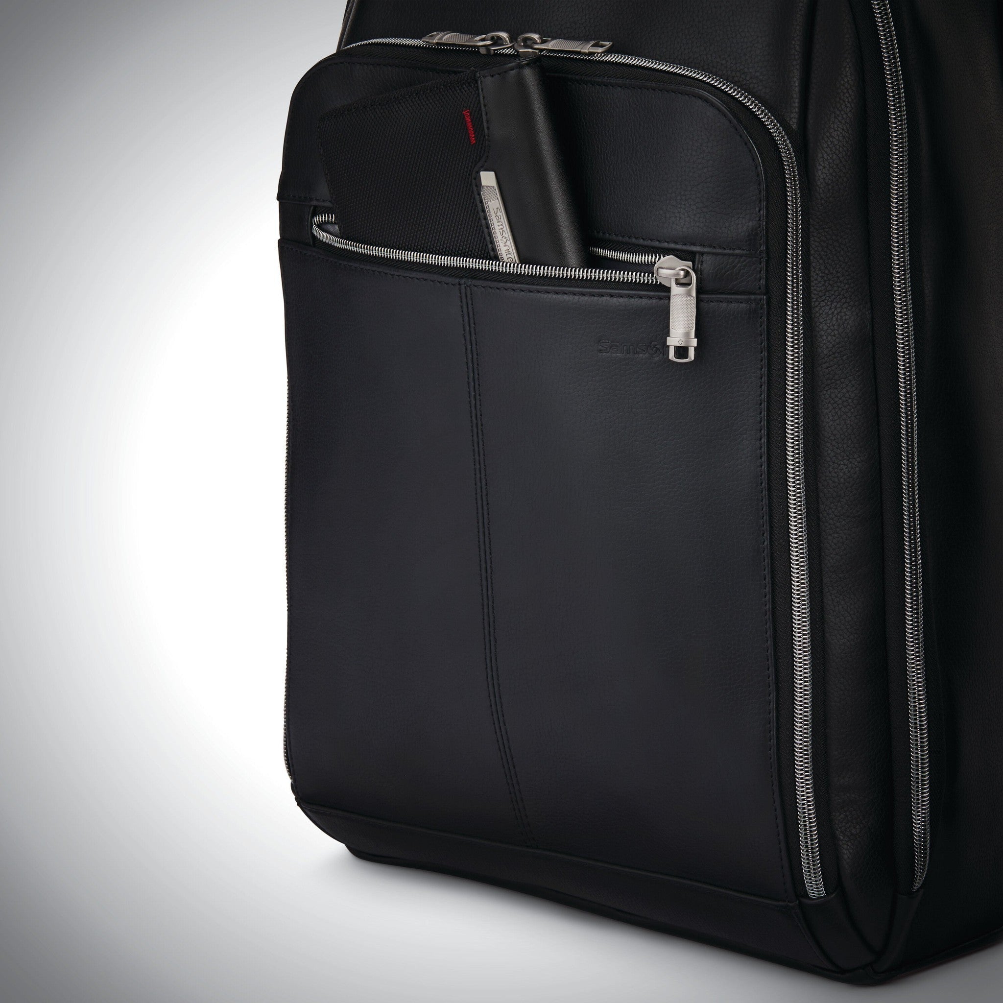 Samsonite Classic Leather Backpack for Men & Women - Durable Water-Resistant Laptop Backpack for Work, Travel & School - Fits 15.6 Inch Laptop & Essentials