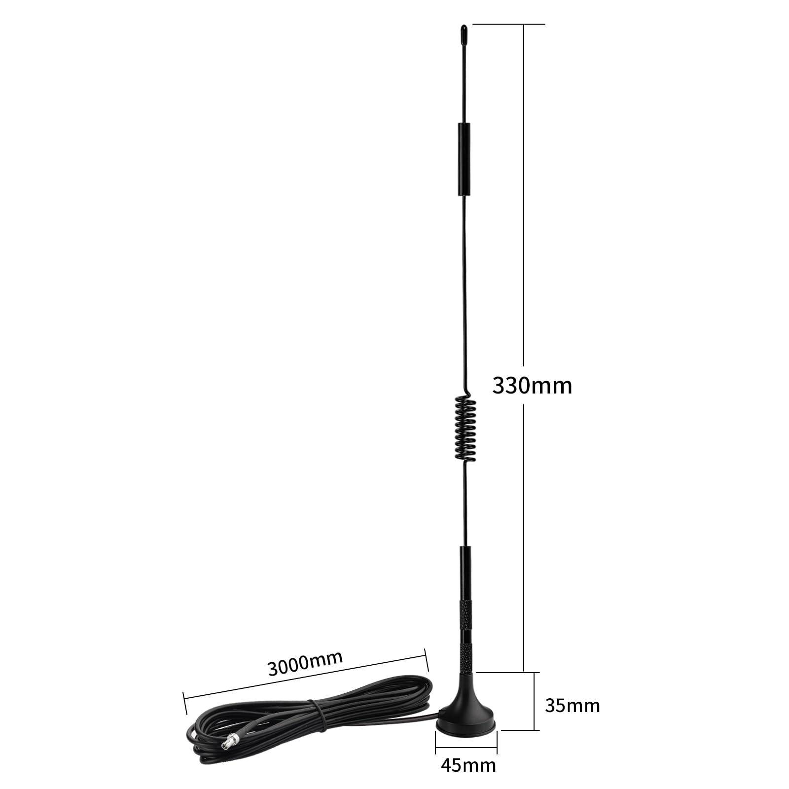 Bingfu 5dBi High Gain TS9 MIMO 4G LTE Antenna with Magnetic Base - Compatible with MiFi Hotspots, USB Modems, Verizon, AT&T, T-Mobile & Sprint Routers - Perfect for Travel, Remote Work & Mobile Internet Boosting