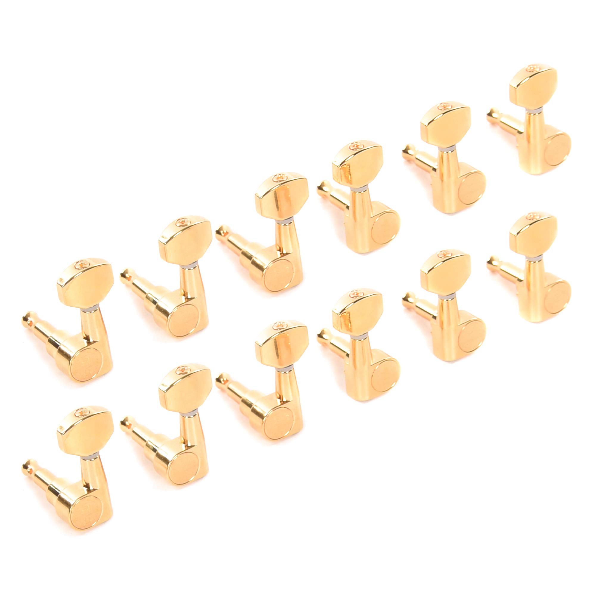 Taylor 12-String Guitar Tuners 1:18 Ratio - Premium Polished Gold Machine Heads for Precise Tuning | Perfect for Acoustic & Electric Guitars, Studio Recording & Live Performances
