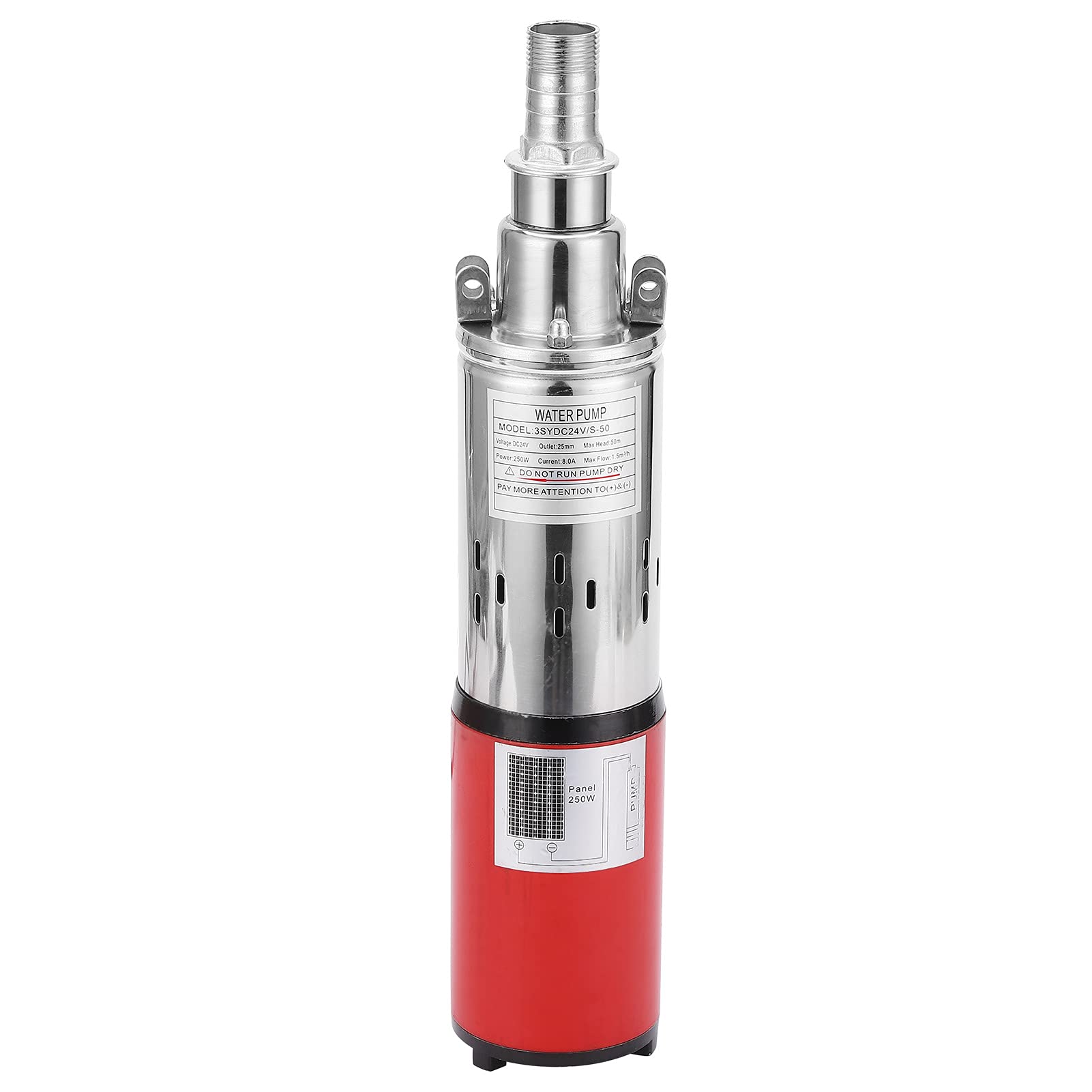 Solar Powered Submersible Water Pump with 50M Lift & Built-in Controller - Efficient Agricultural Irrigation Pump for Farms, Gardens & Greenhouses