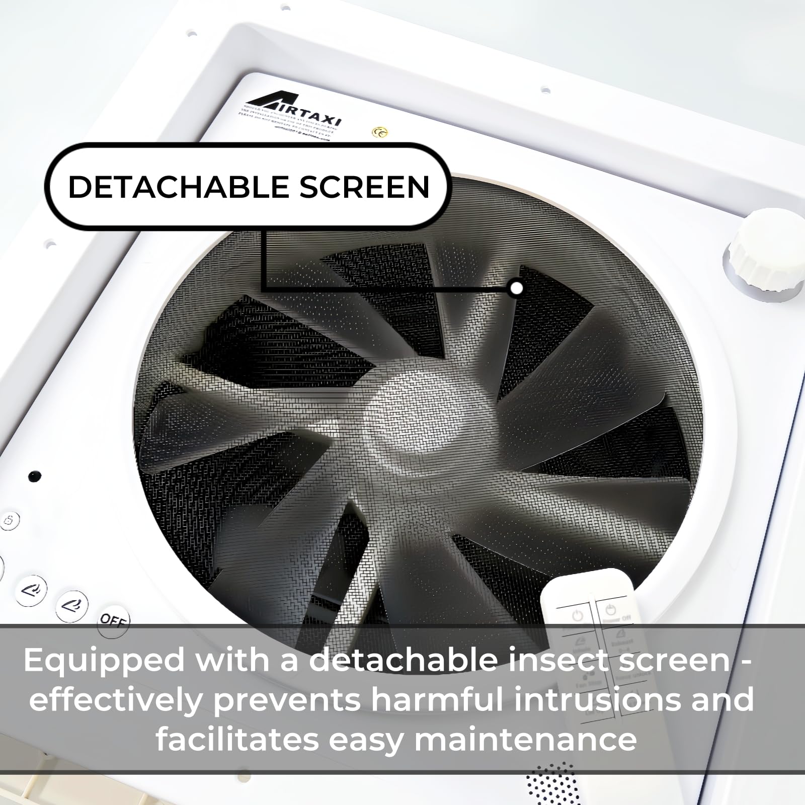 Smart RV Vent Fan with Remote Control - 14'' IP68 Waterproof Roof Ventilation, 4-Speed Reversible Airflow, 25dB Ultra Quiet - Rain Sensor & 5-Year Warranty for Motorhomes, Trailers, Campers - Perfect for Summer Cooling & Winter Ventilation in RVs