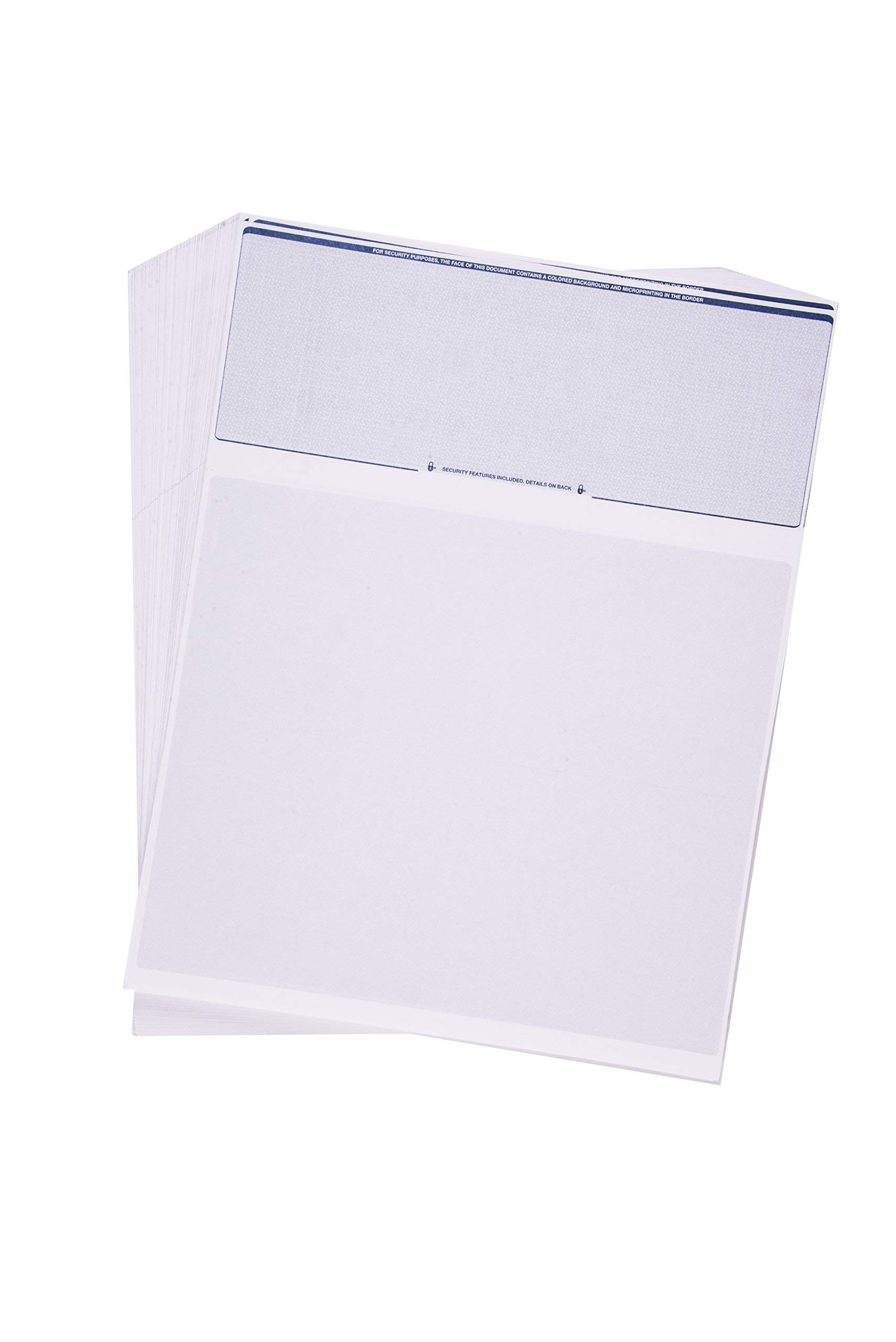 CheckOMatic Computer Check Paper - 100 Pack - Premium Blank Check Stock with Security Features - Laser Printer Compatible - Blue Diamond Design - Perfect for Business Banking, Payroll & Personal Finance
