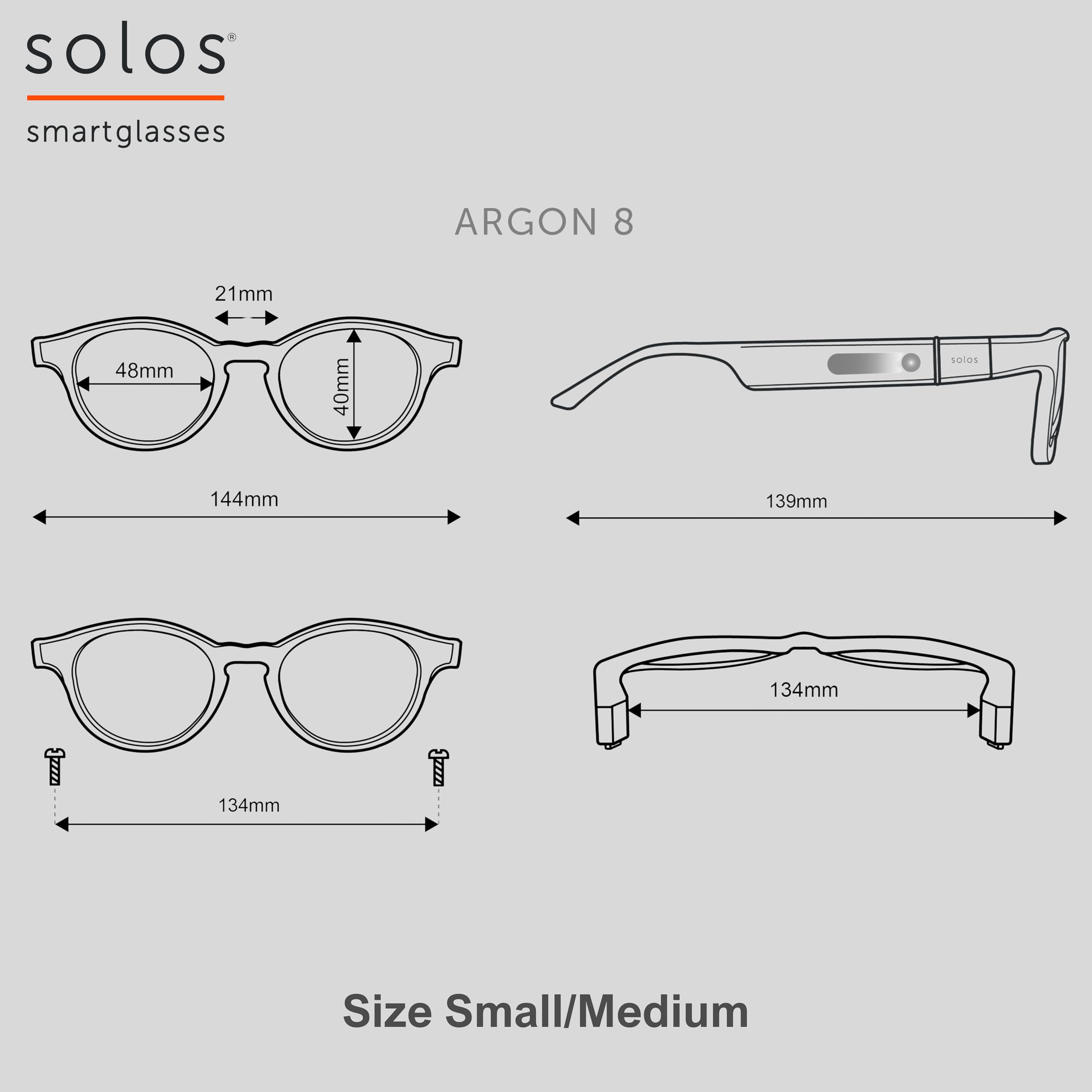 SOLOS Smart Glasses AirGo™ 3 Argon 8 - Shiny Black Bluetooth Sunglasses with ChatGPT, Stereo Speakers & Blue Light Blocking | USB-C Charging | iOS & Android Compatible | Perfect for Workouts, Driving & Digital Detox
