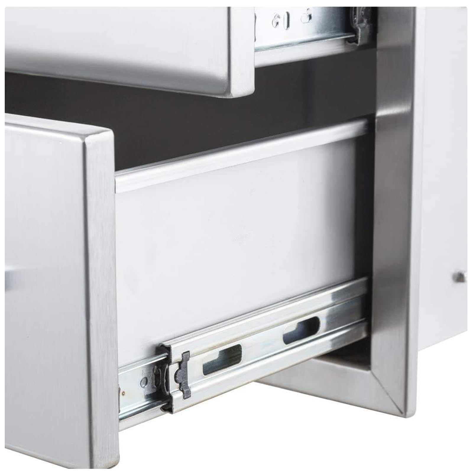 Stainless Steel 3-Drawer Outdoor Kitchen Cabinet - Weatherproof BBQ Island Built-In Drawer (14