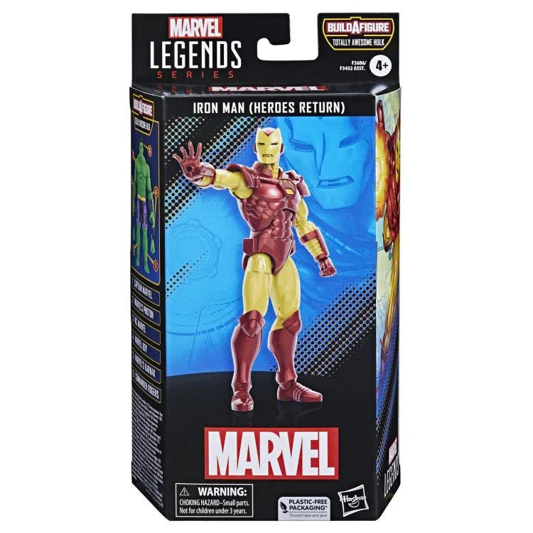 Iron Man (Heroes Return) Marvel Legends Action Figure with Totally Awesome Hulk BAF - Collectible Superhero Toy for Display & Marvel Fans