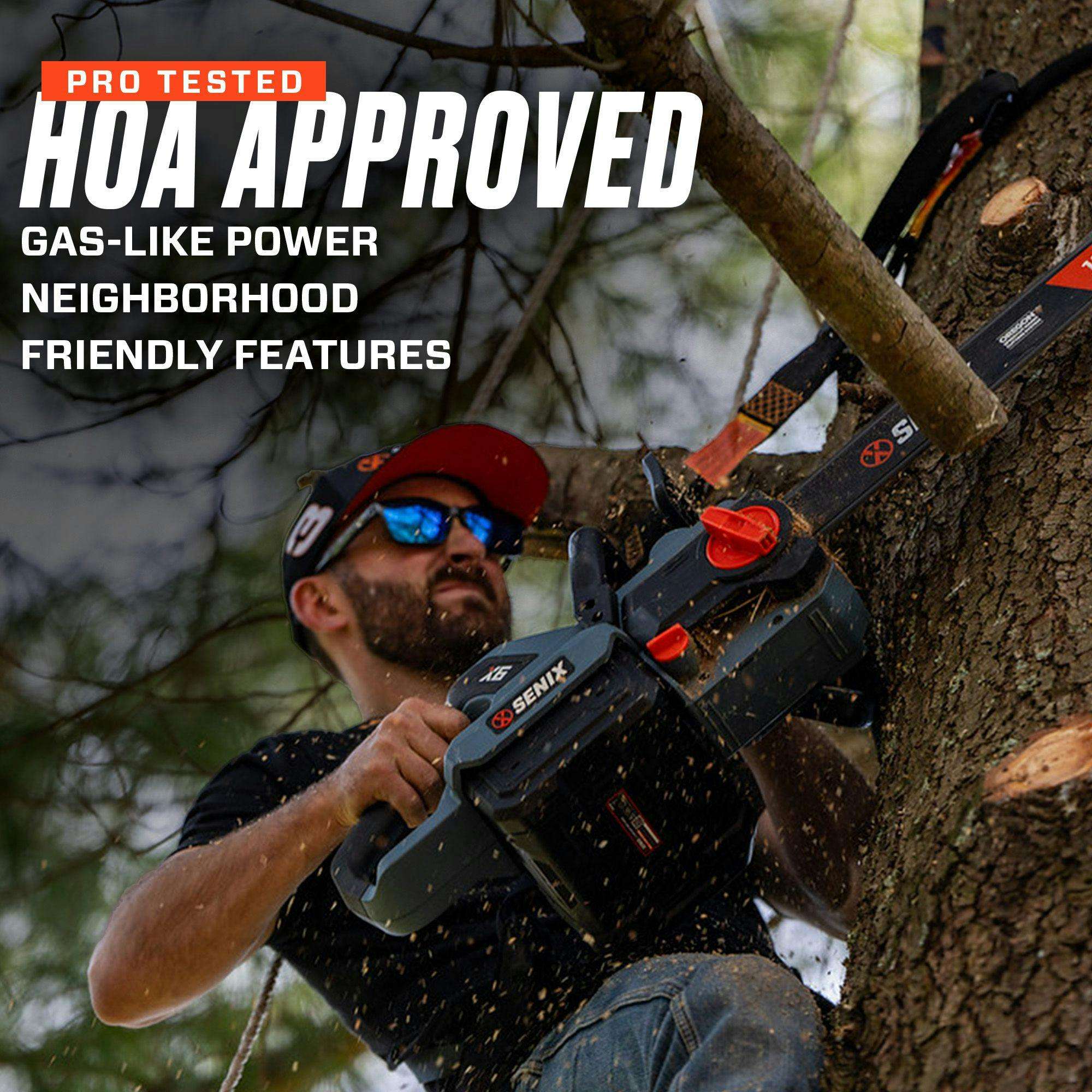 60V Max 16-Inch Brushless Cordless Chainsaw with 4.0Ah Battery & Charger - X6 Electric Chainsaw for Tree Trimming, Yard Cleanup & Wood Cutting