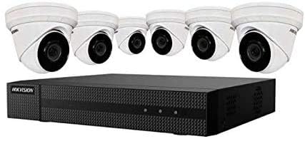 HIKVISION EKI-K82T46 4K Security NVR Kit with 8-Channel POE NVR & 6x 4MP IR Outdoor Dome Cameras – Ideal for Home & Business Surveillance