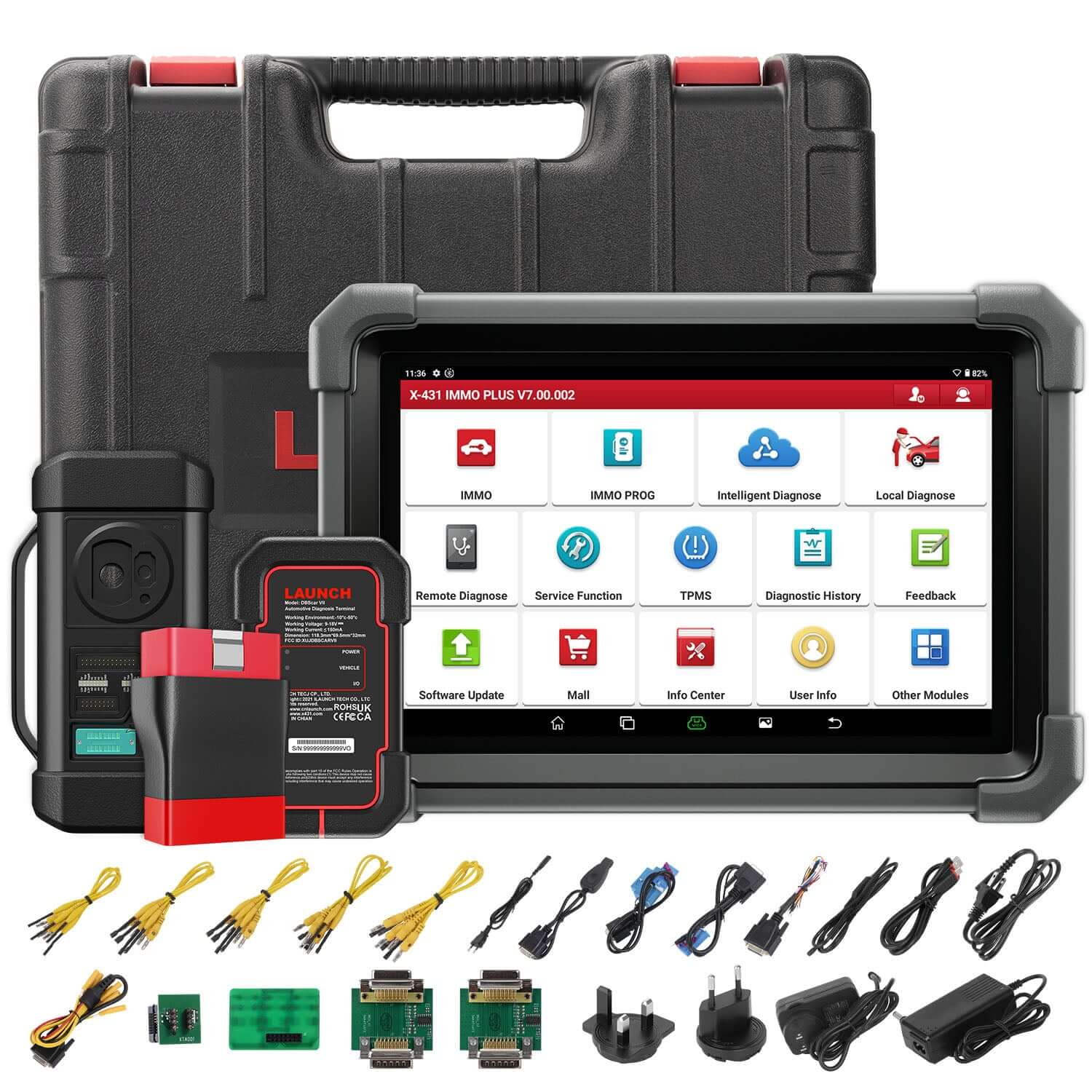 LAUNCH X431 IMMO Plus Key Programmer - All-in-One Bi-Directional OBD2 Scanner with ECU Coding | OE-Level Diagnostics for All Vehicle Systems | Perfect for Auto Shops & DIY Car Repairs