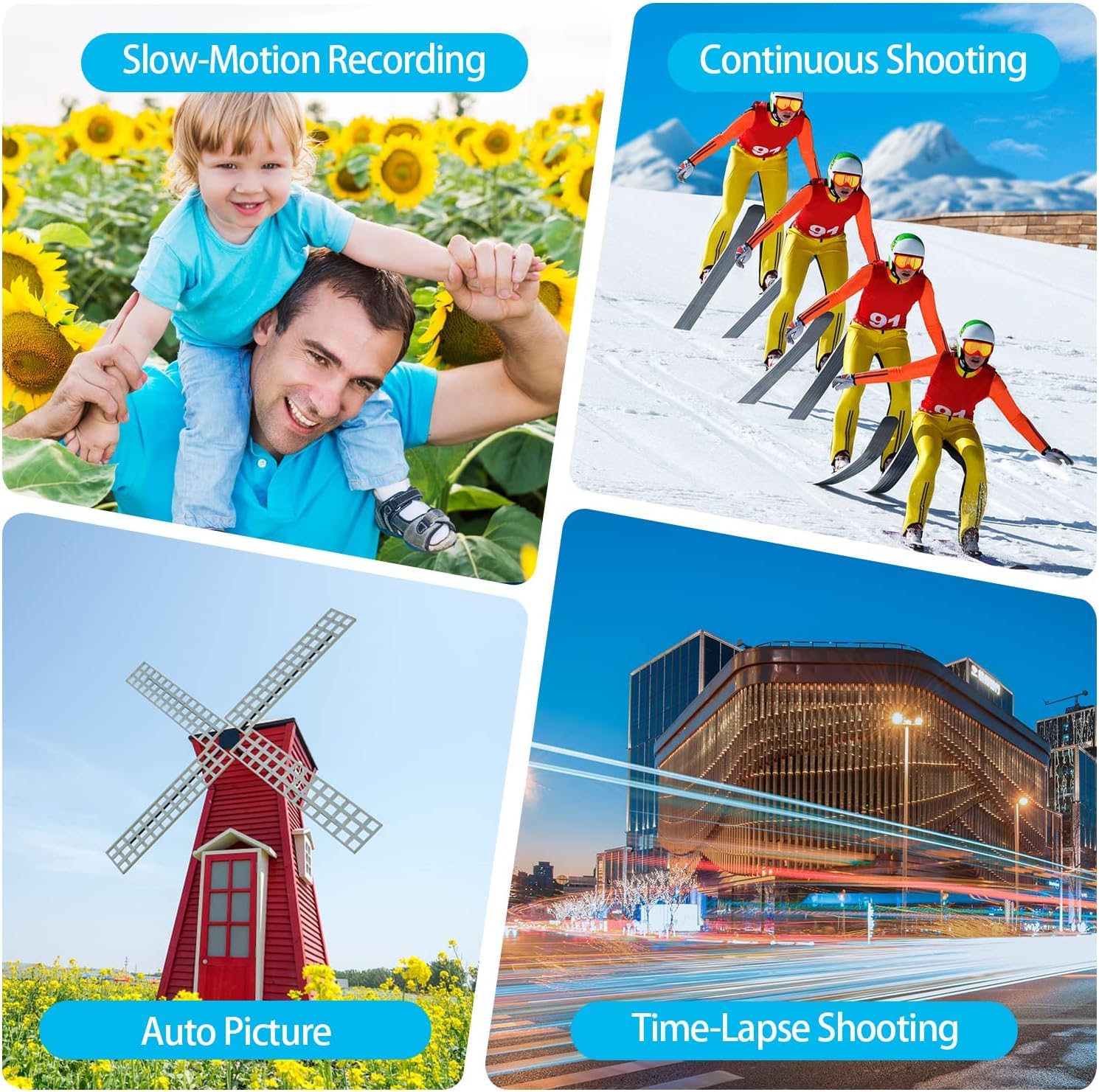 4K 60FPS WiFi Vlogging Camera with HD Microphone & IR Night Vision - 18X Digital Zoom YouTube Camera for Kids, Travel & Content Creation - Perfect for Vlogging, Live Streaming & Home Videos