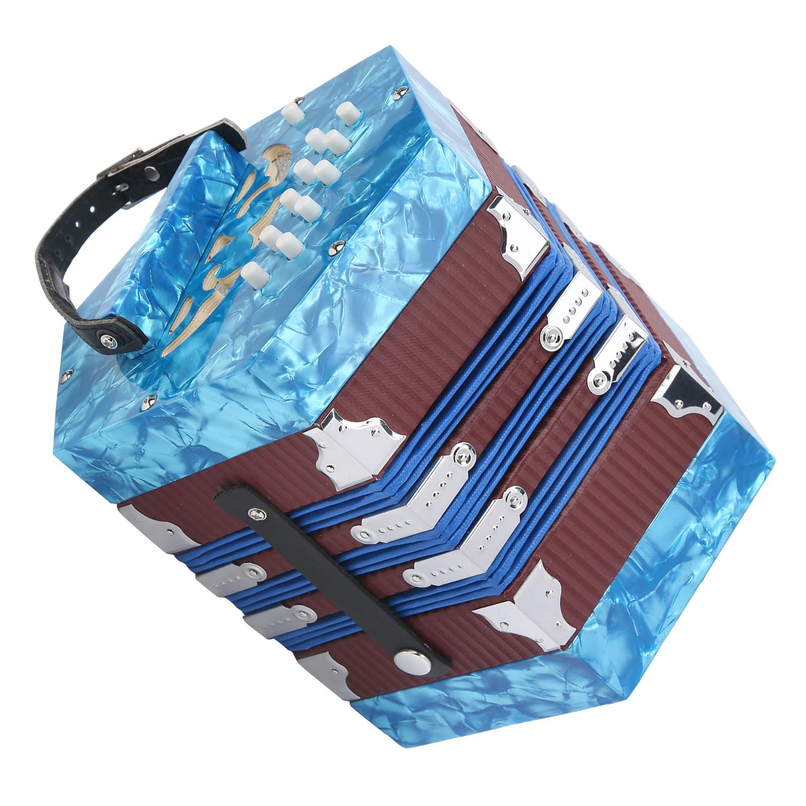 Professional Solid Wood Accordion Button Instrument for Adults - Beginner & Intermediate Musical Supplies for Performances, Practice & Home Decor