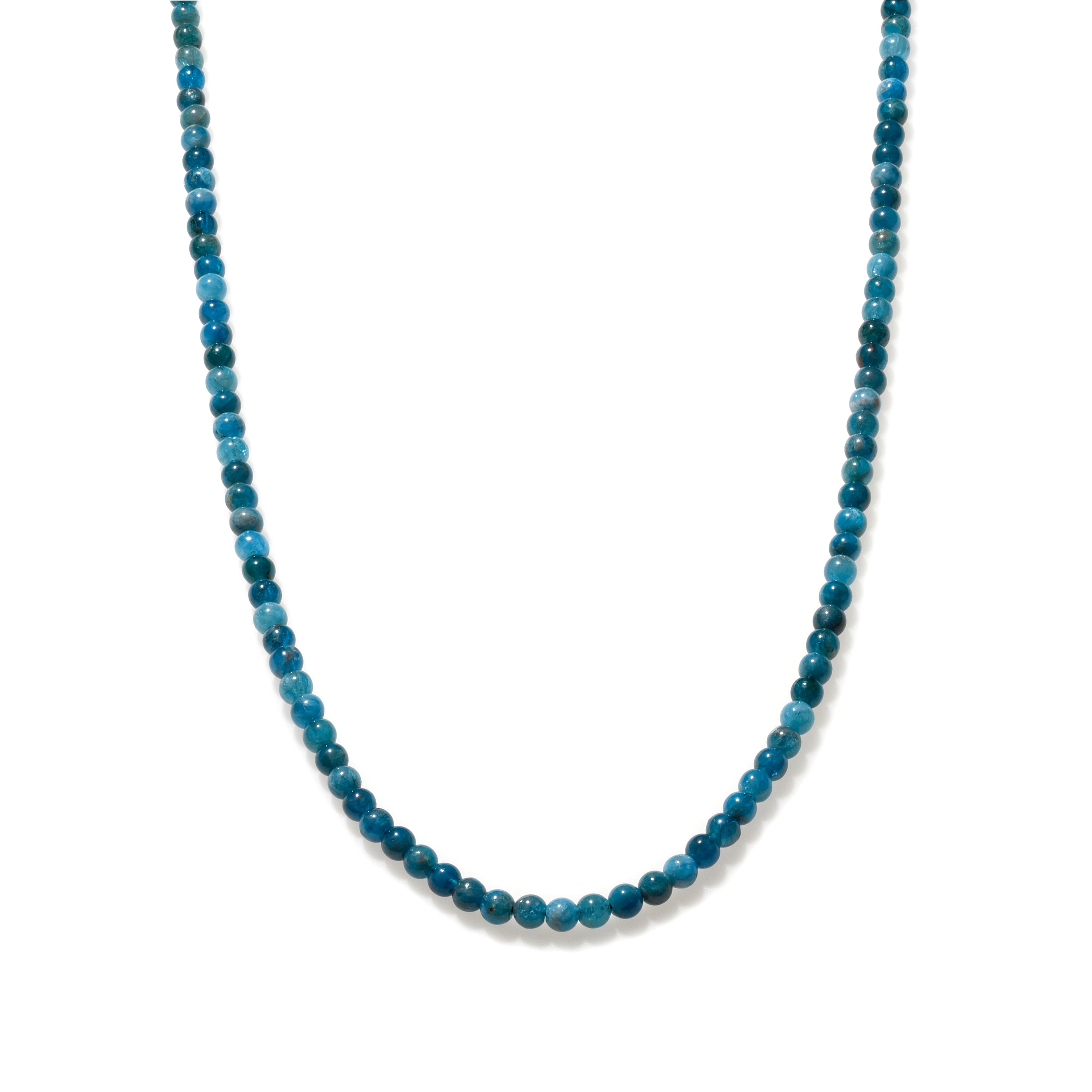 Blue Apatite Beaded Necklace - Mini Healing Crystal Jewelry for Women, Chakra Balancing & Spiritual Protection | Perfect for Meditation, Yoga & Energy Healing