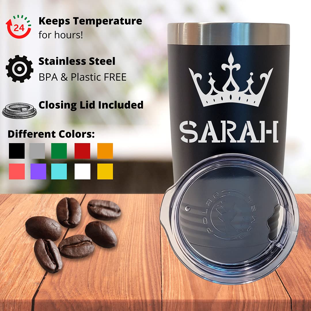 20oz Purple Vacuum Insulated Tumbler - Personalized Gift for Travel & Office