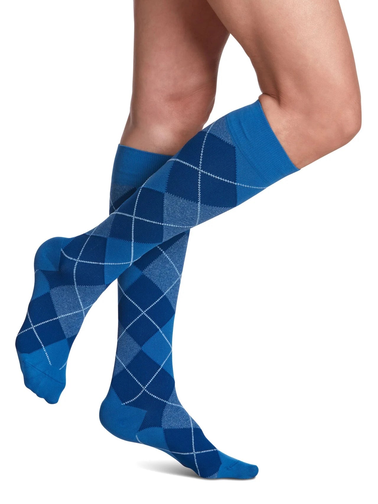 Women's Sigvaris Style Microfiber Compression Socks 20-30mmHg - Calf Support for Varicose Veins, Travel & Work