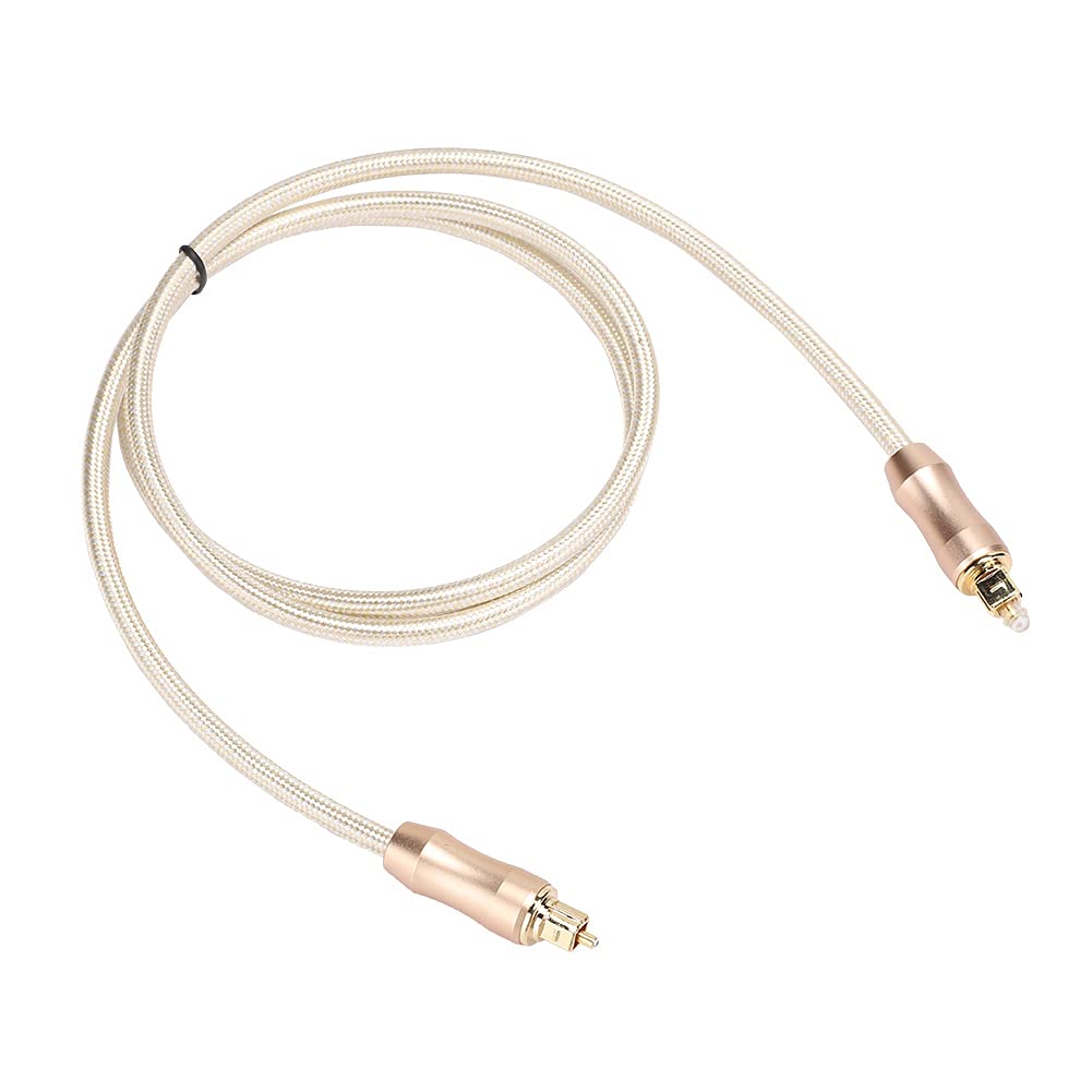 Premium Shanrya Gold-Plated Digital Audio Cable - 3.5mm Stereo Aux Cable for Headphones & Amplifiers (1M/3.3ft) - Durable Oxygen-Free Copper Wire with Nylon Braiding - Perfect for Home Theater, Gaming & Studio Recording