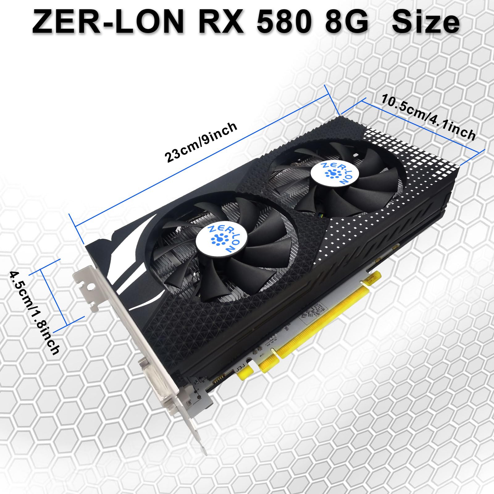 Radeon RX 580 8GB GDDR5 256-Bit Gaming Graphics Card with Dual Cooling Fans | HDMI, DP, DVI Outputs | PCI Express 3.0 GPU for PC Gaming, Video Editing & Office Work | Perfect for 1080p Gaming, Streaming & Multitasking