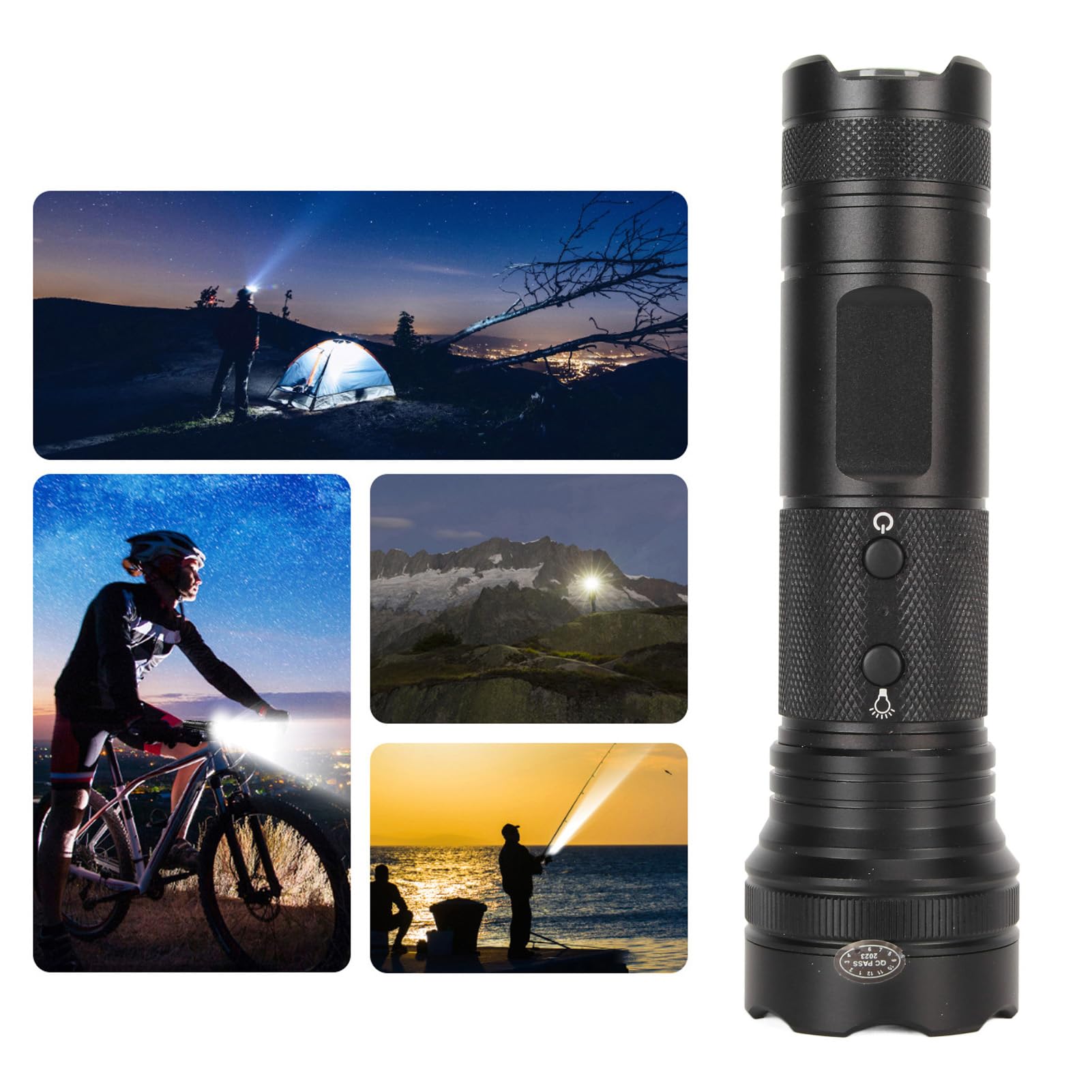 4K HD 120° Wide Angle IP66 Waterproof Bicycle Helmet Camera - Long Battery Life with LED Flashlight for Cycling, Mountain Biking & Outdoor Adventures - Perfect for Action Sports, Camping & Vlogging