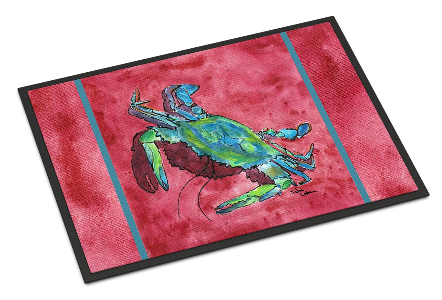Caroline's Treasures 8379-JMAT Crab Doormat - 24x36 Inch Colorful Indoor/Outdoor Welcome Mat for Beach House, Coastal Decor & Summer Porch