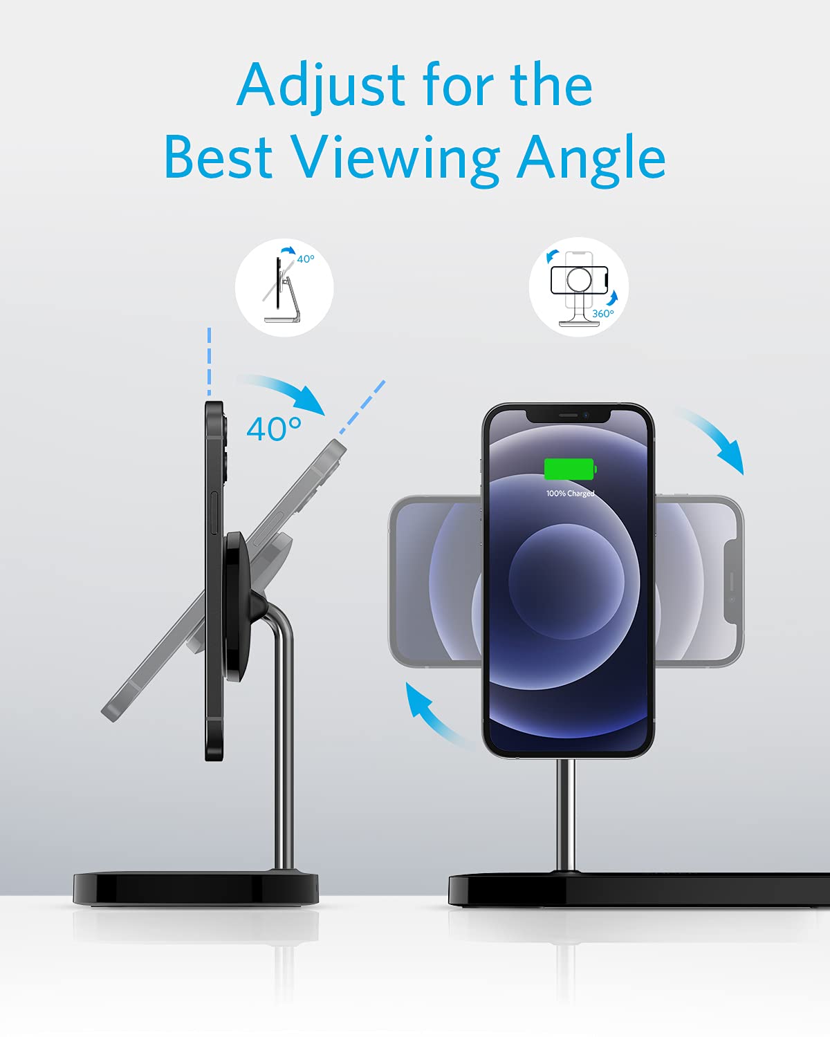 Anker 3-in-1 Magnetic Wireless Charging Station with 20W Fast Charger & 5ft USB-C Cable - Compatible with iPhone 14/13/12 Series, AirPods Pro/3/2, Apple Watch 1-6 (Watch Cable Not Included) - Perfect for Home, Office, and Travel Charging