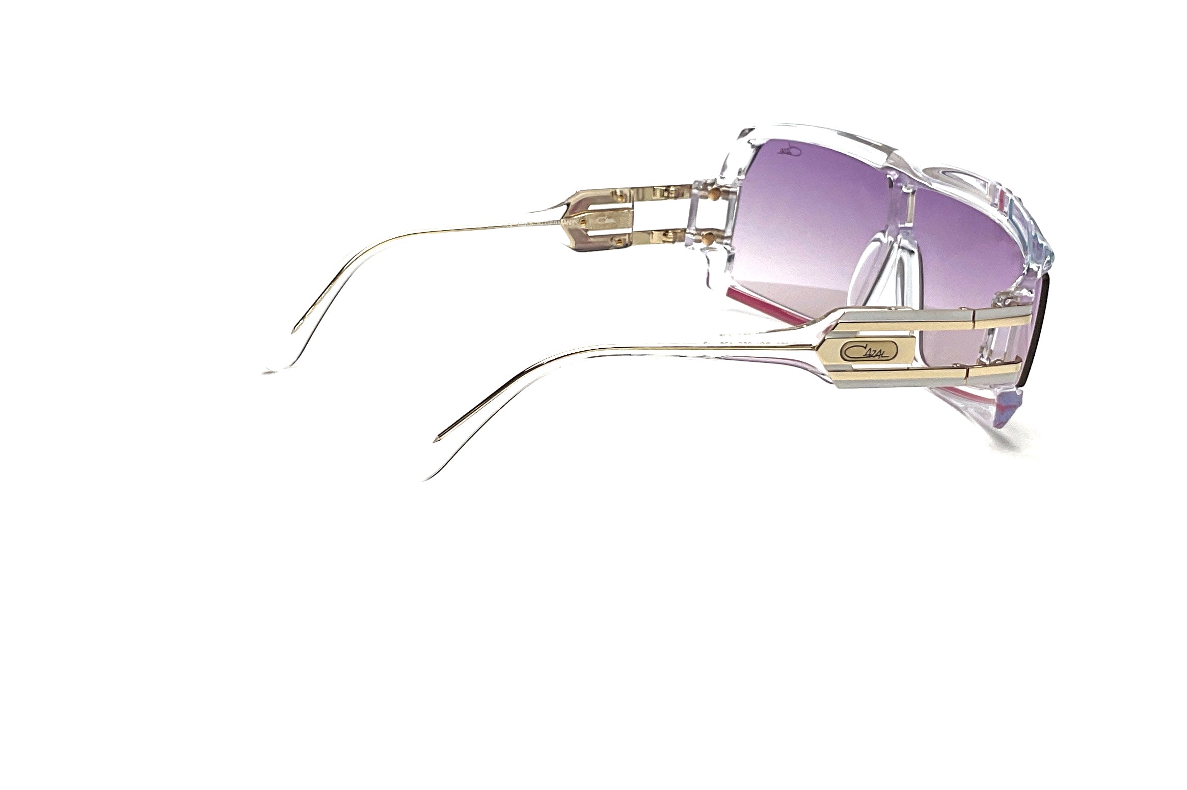 Cazal 585 Sunglasses - Crystal/Gold Frame Retro Aviator Style for Men & Women - Perfect for Outdoor, Driving, and Fashion Accessories