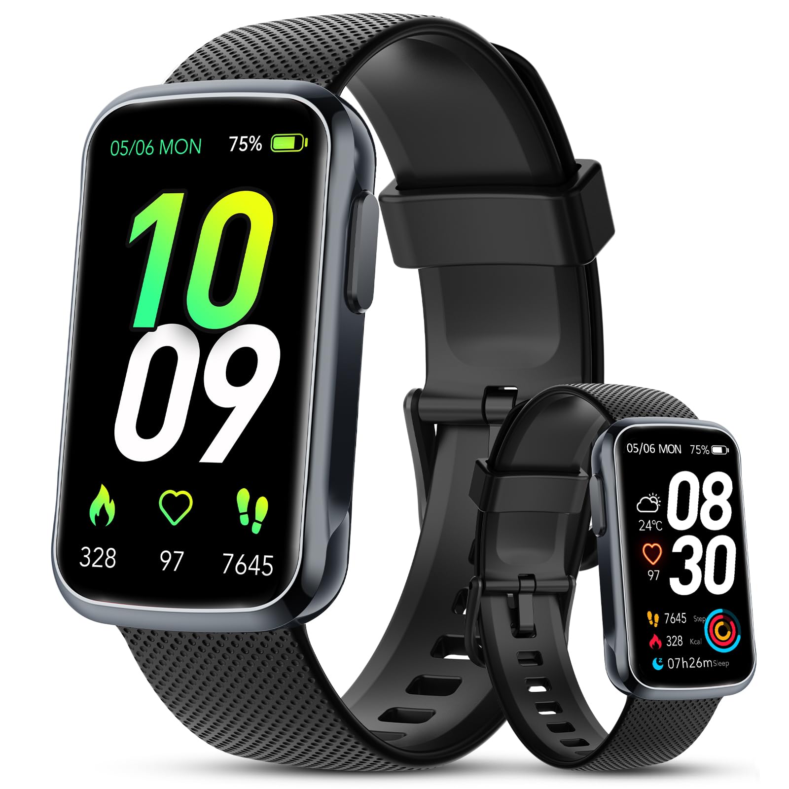 Best Fitness Tracker Watch for Women & Men - 24/7 Heart Rate & Sleep Monitor, 20+ Sports Modes, IP68 Waterproof Smartwatch Compatible with Android/iOS - Perfect for Running, Swimming & Daily Activity Tracking