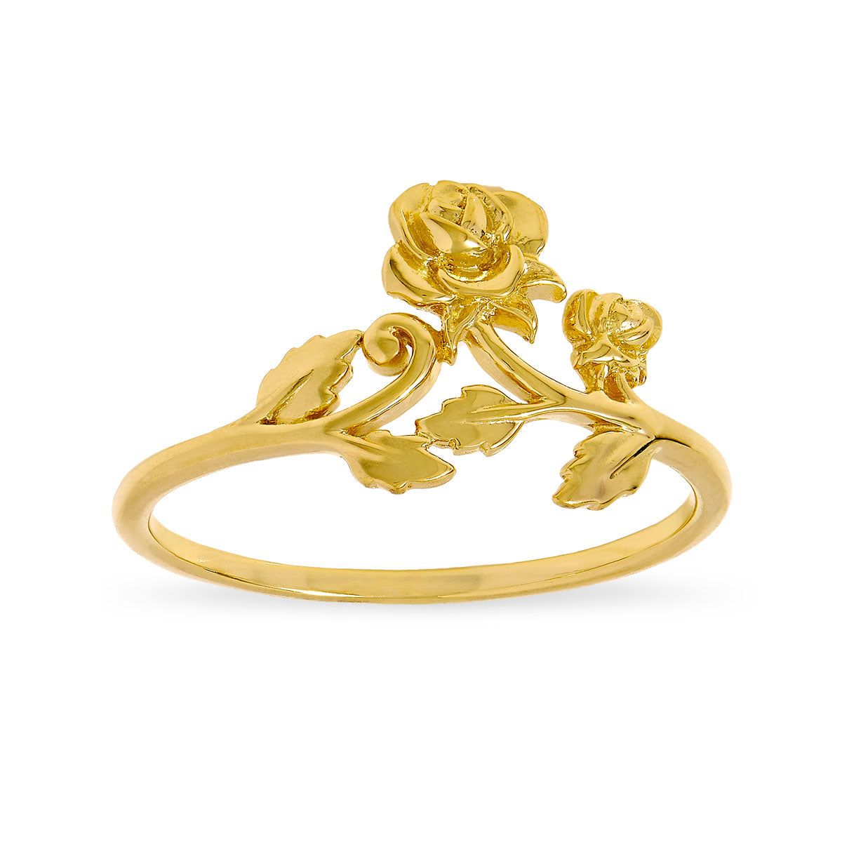 Fallen Roses Gold Ring for Women - Elegant Vintage Floral Jewelry for Weddings, Anniversaries & Special Occasions
