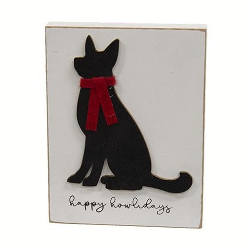 Happy Howlidays Dog Block - Fun Holiday Pet Toy for Dogs - Perfect for Christmas Gifts & Playtime