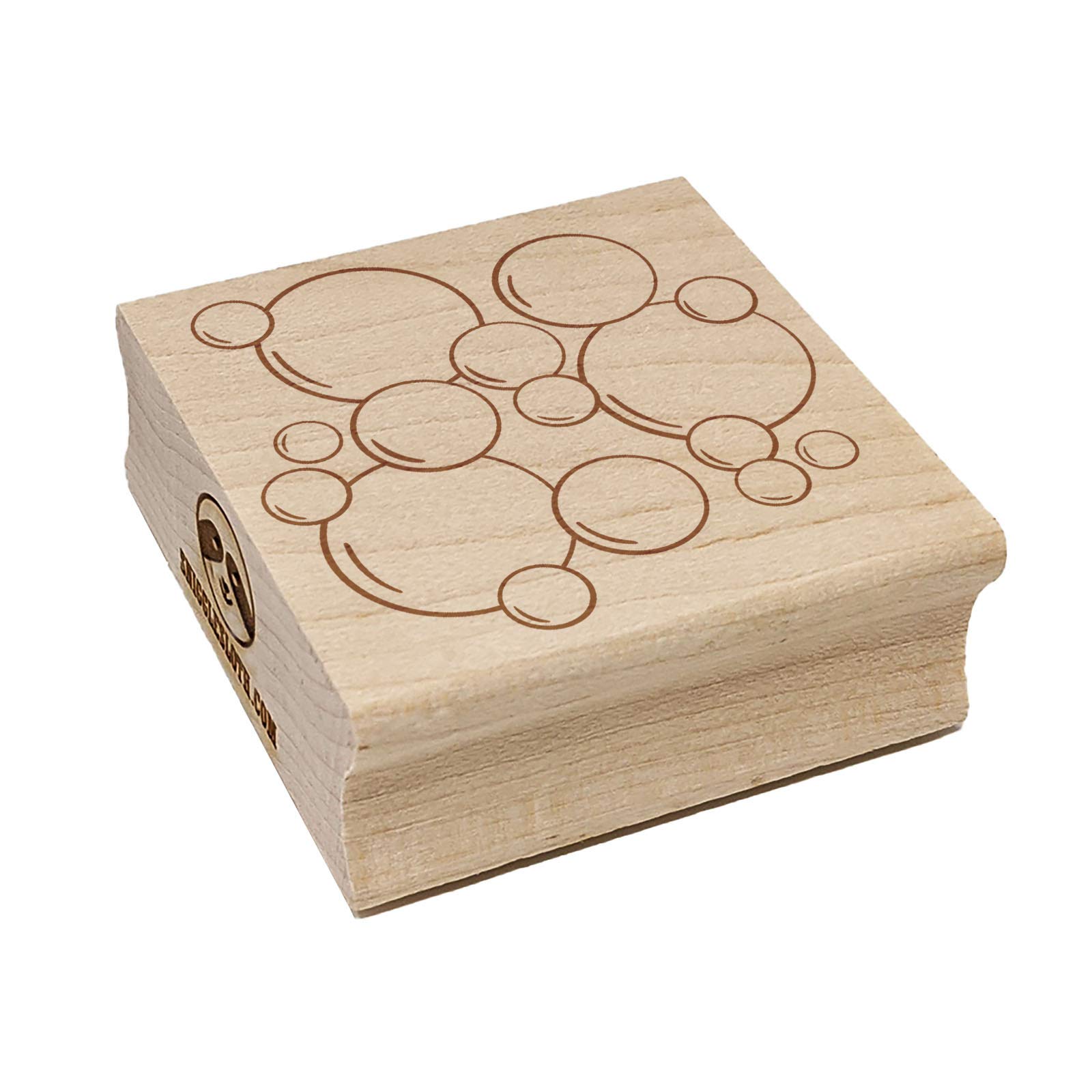 1.25 Inch Small Square Rubber Stamp for DIY Scrapbooking, Card Making & Crafting - Create Beautiful Bubble Patterns for Invitations, Journals & Art Projects
