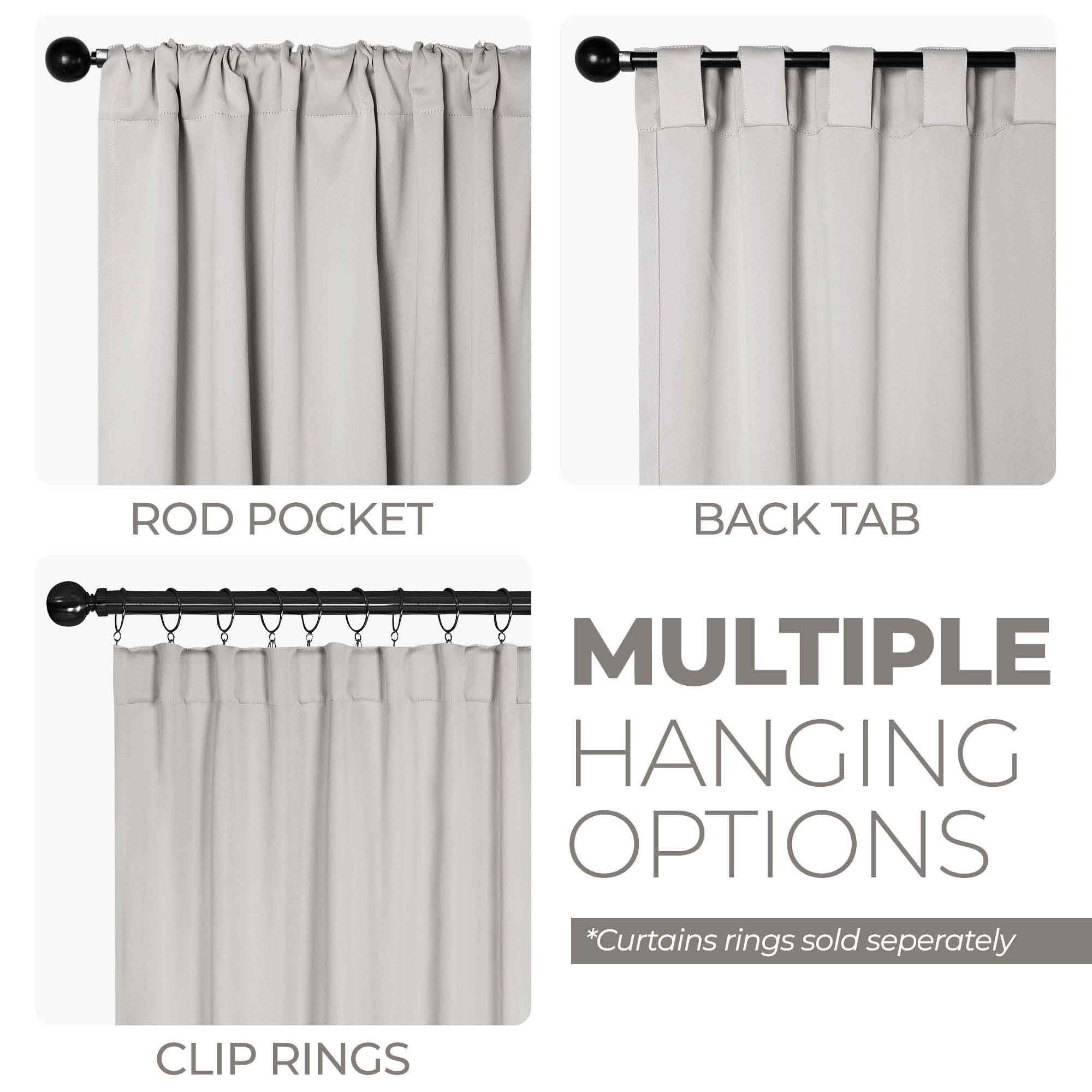 Blackout Curtains for Bedroom - Solid Room Darkening Thermal Insulated Drapes, Set of 2 Panels - Perfect for Nursery, Home Theater & Light Sleepers