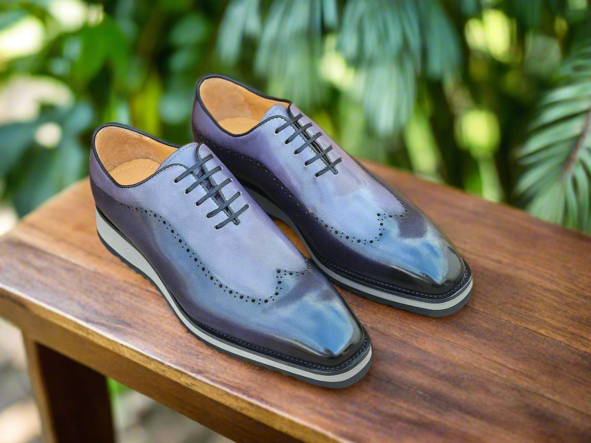 Men's Two-Tone Oxford Dress Shoes with Lightweight Comfort Sole - Perfect for Business, Office & Formal Occasions