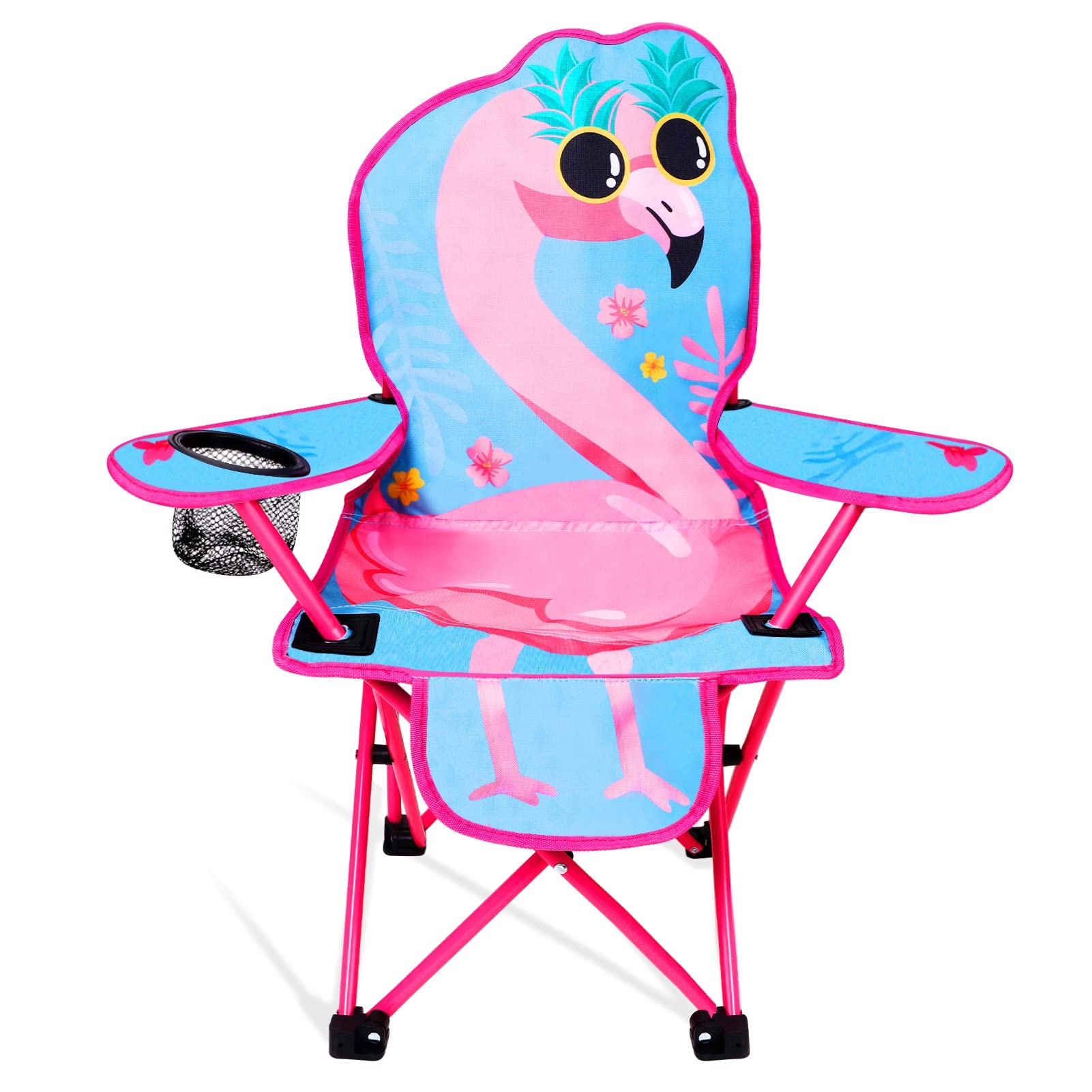 KABOER Kids Folding Camping Chair with Cup Holder & Carry Bag - Portable Outdoor Lawn Chair for Children, Beach, Picnic, Backyard, Travel & Camping Trips