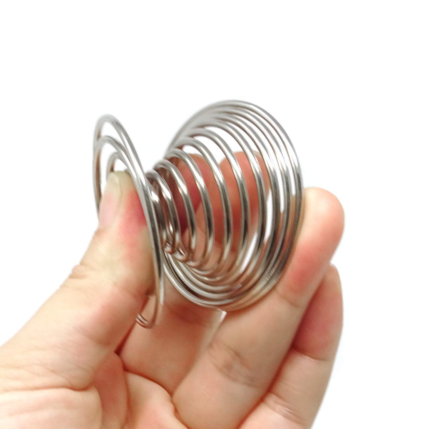 Honbay 4PCS Stainless Steel Spring Wire Egg Cups Holder - Silver Egg Tray for Serving, Baking & Kitchen Organization - Perfect for Breakfast, Brunch & Party Food Display