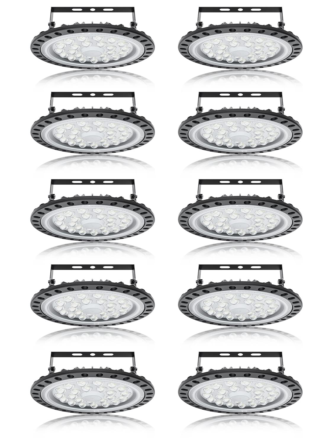Wowspeed 100W LED High Bay Light - 10000LM UFO Shop Light, 6500K Daylight White, IP65 Waterproof Commercial Lighting for Warehouse, Factory, Gym & Garage - Perfect for Industrial Spaces, Retail Stores, and Large Indoor Areas