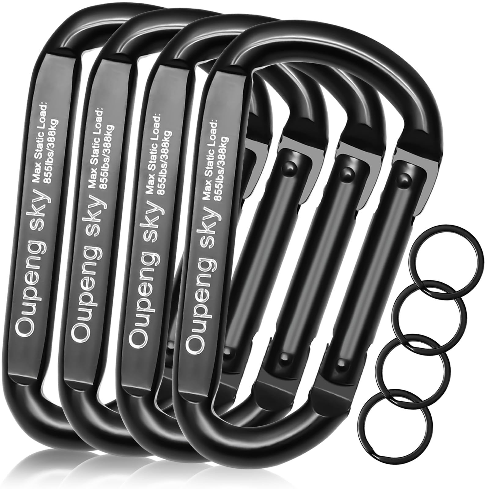 Heavy Duty 855lbs Carabiner Clip - 3