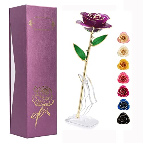 Purple Rose With Purple Case