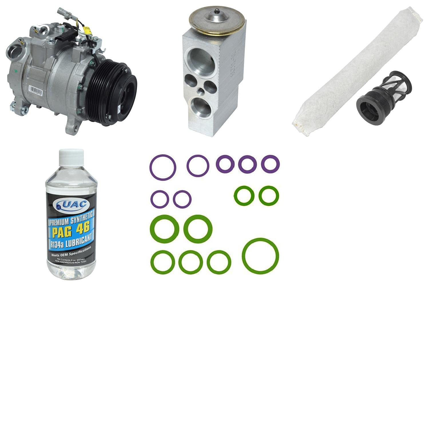 A/C Compressor and Component Kit KT 5378 - Complete Car Air Conditioning Repair Kit for Home Mechanics & DIY Auto Enthusiasts | Perfect for AC System Replacement & Maintenance