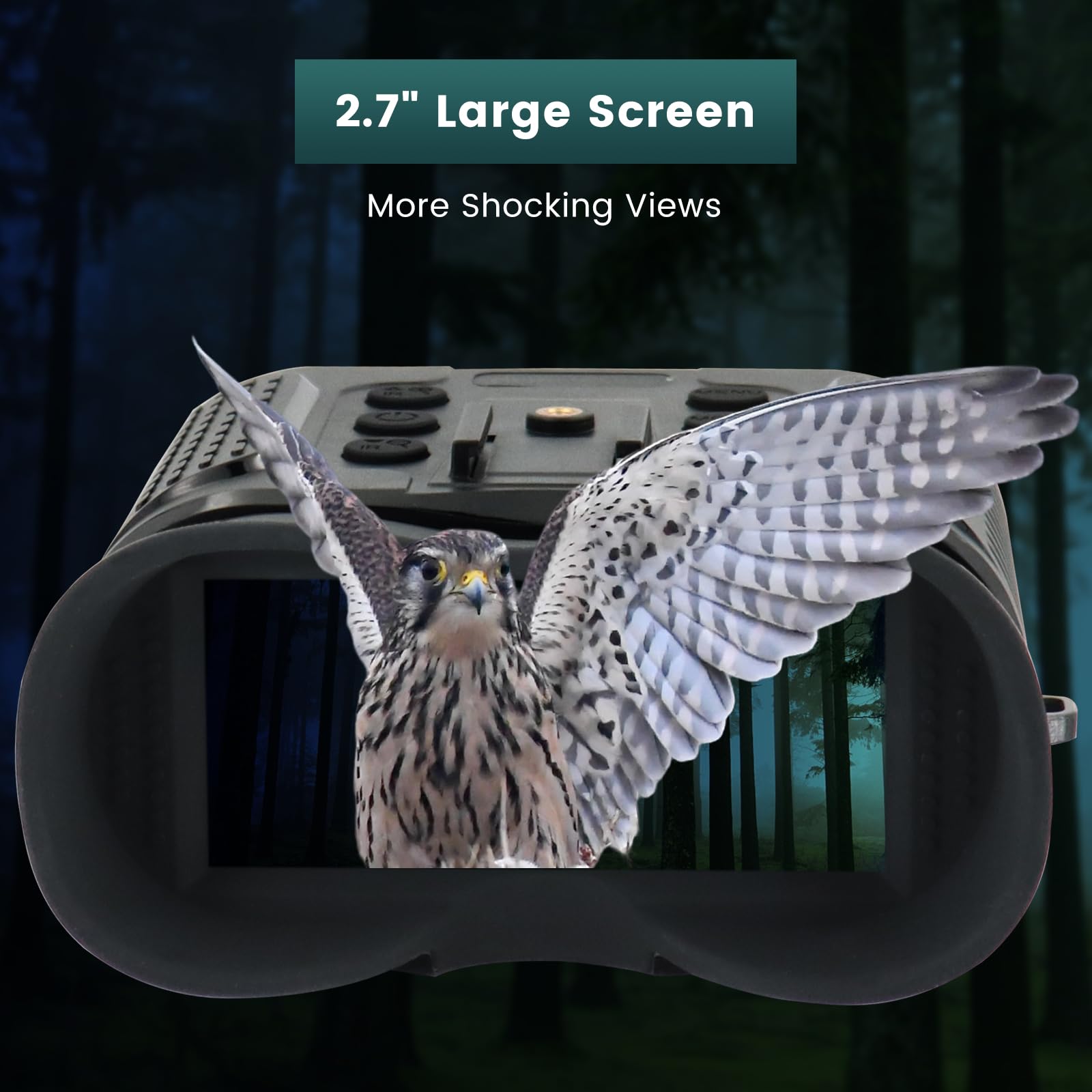 Lovpo Rechargeable Digital Infrared Night Vision Goggles - 1312FT Range, 2.7