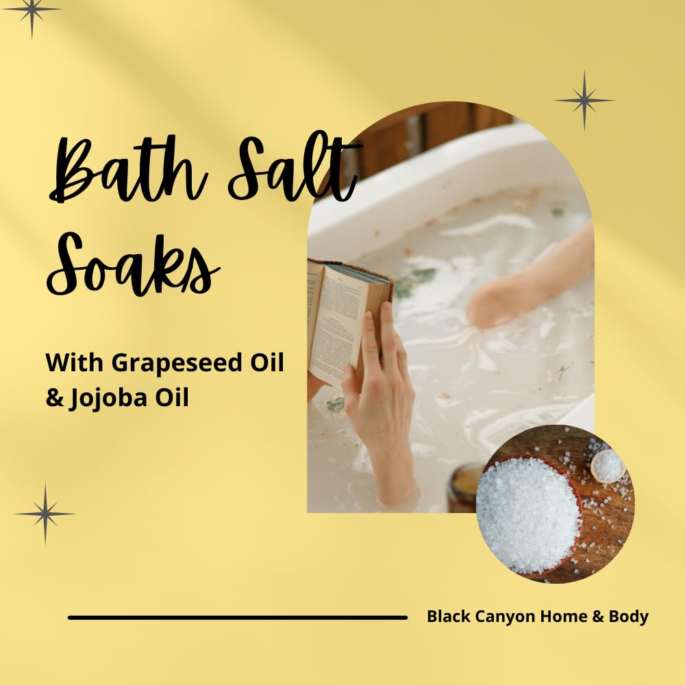 Black Canyon Epsom Salt Bath Soak - Apple Grape Watermelon Candy Scents for Relaxation