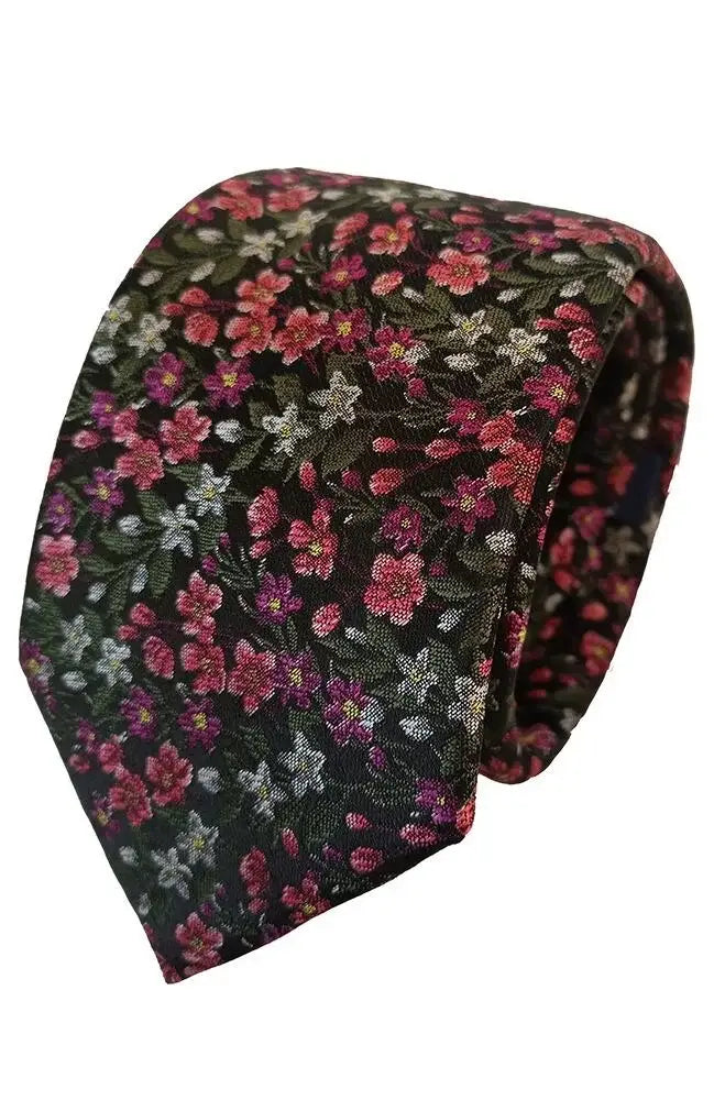 LA Smith English Hedgerow Woven Polyester Wedding Tie for Groom, Bridal Party & Formal Events - Perfect for Weddings, Proms and Business Occasions