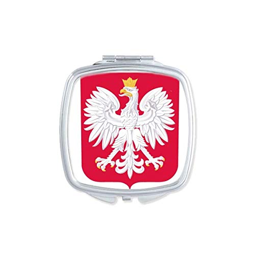 DIYthinker Poland & Europe National Emblem Mirror - Portable Compact Pocket Makeup Mirror with Double Sided Glass for Travel, Home & Office Use